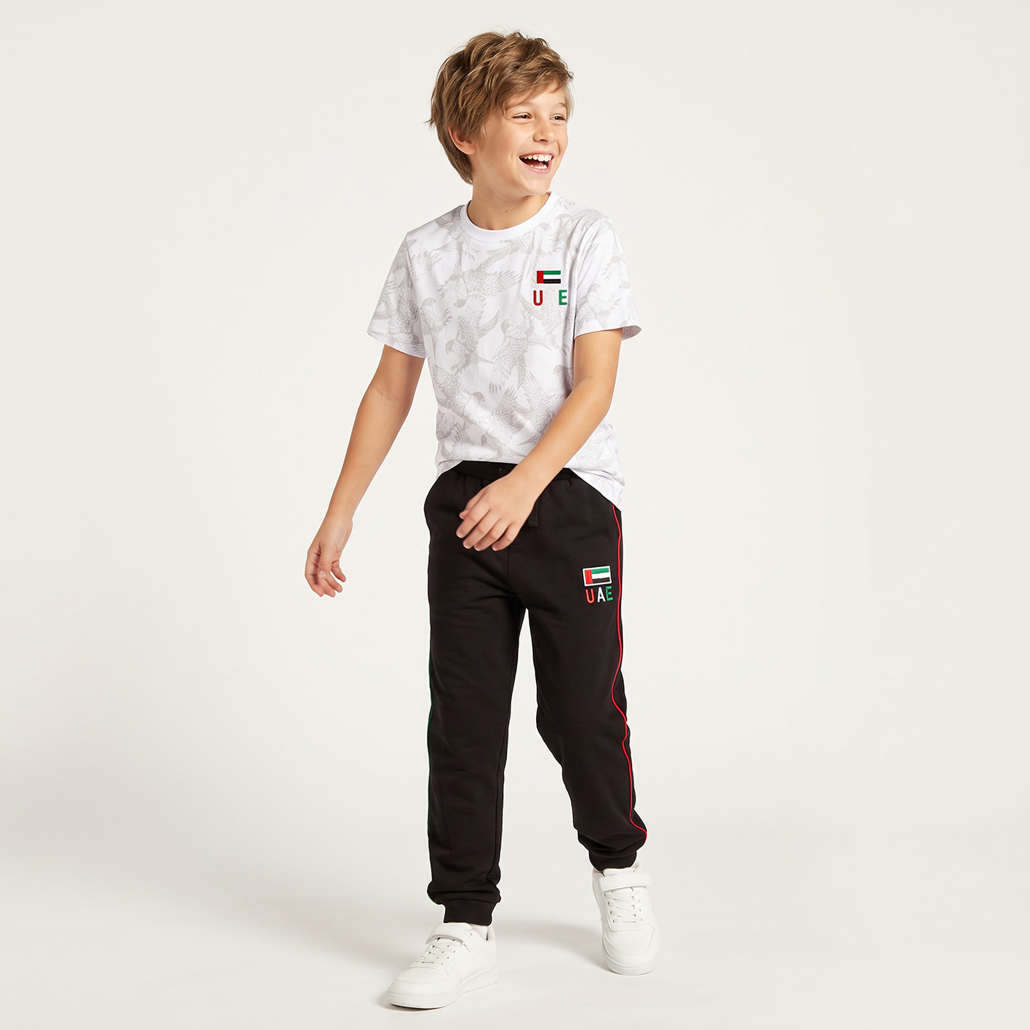 Juniors Crew Neck Short Sleeves T-shirt with UAE National Day Embroidery-boys-clothing-tshirtsandpolos-image-5