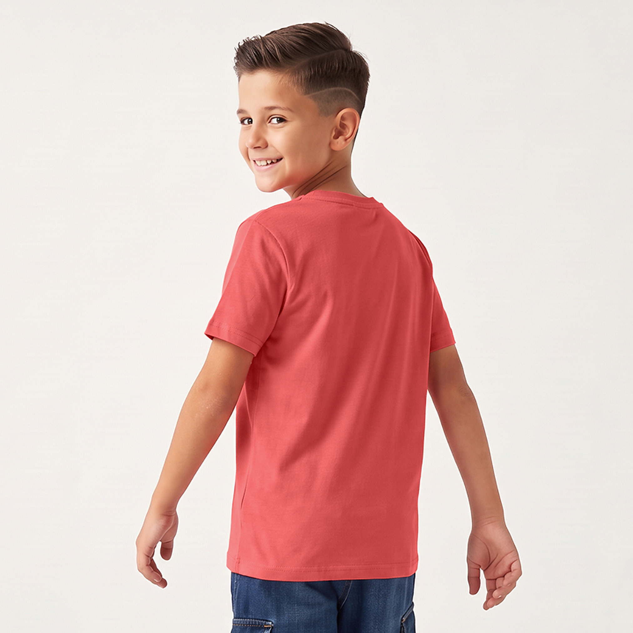 Juniors Crew Neck Short Sleeves T-shirt with Skater Print-boys-clothing-tshirtsandpolos-image-2