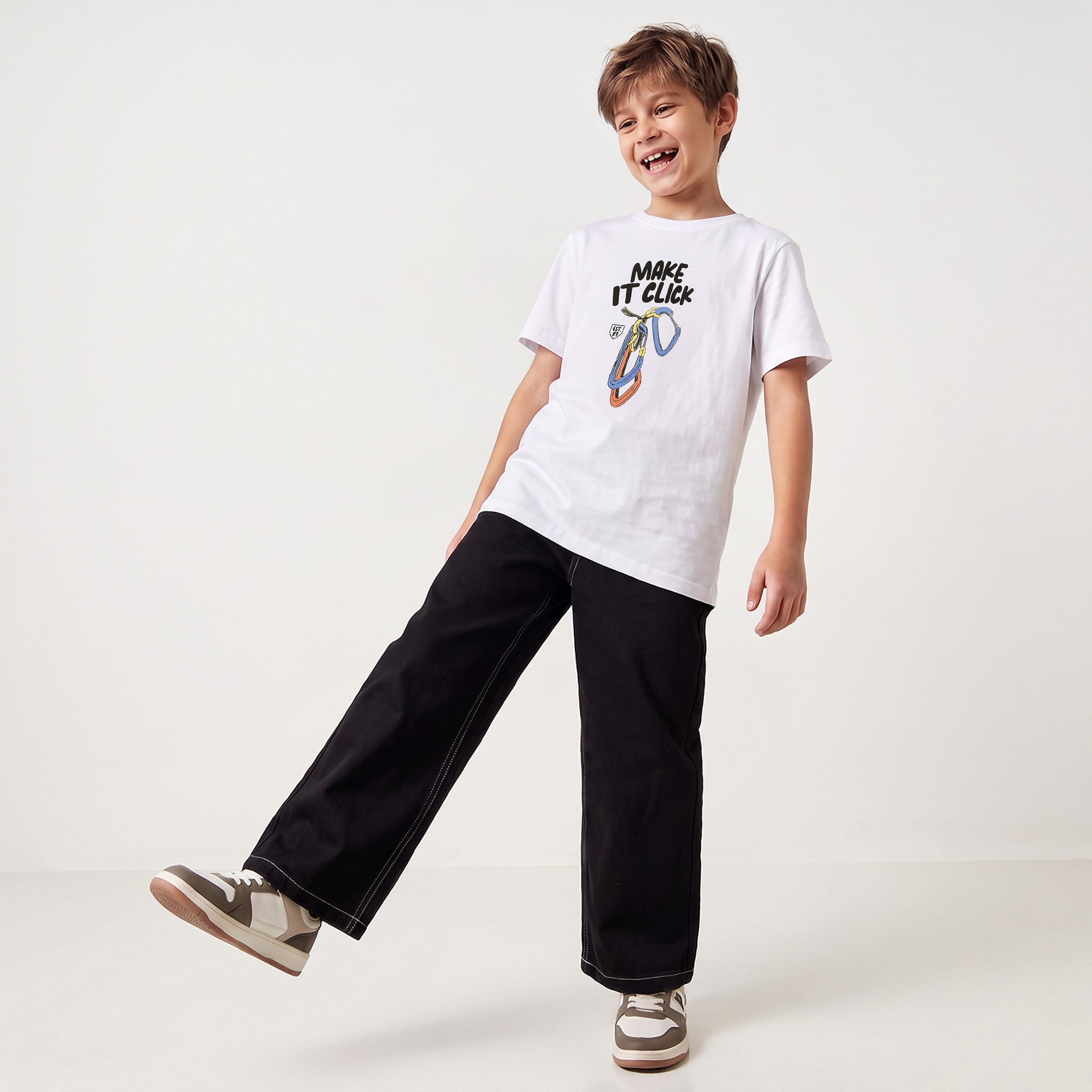 Juniors Crew Neck Short Sleeves T-shirt with Slogan Print-boys-clothing-tshirtsandpolos-image-5
