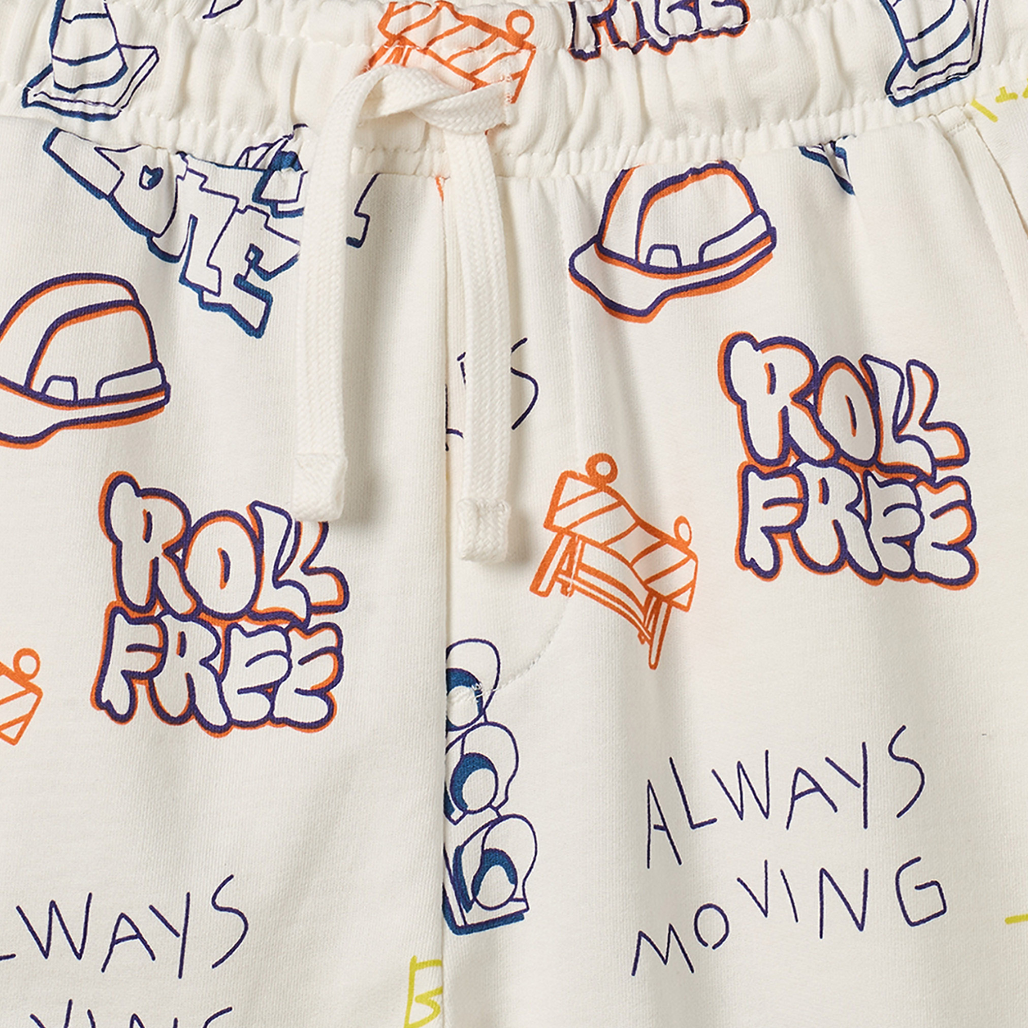 Juniors Knee Length Drawstring Waist Shorts with Graphic Print-boys-clothing-bottoms-shorts-image-4
