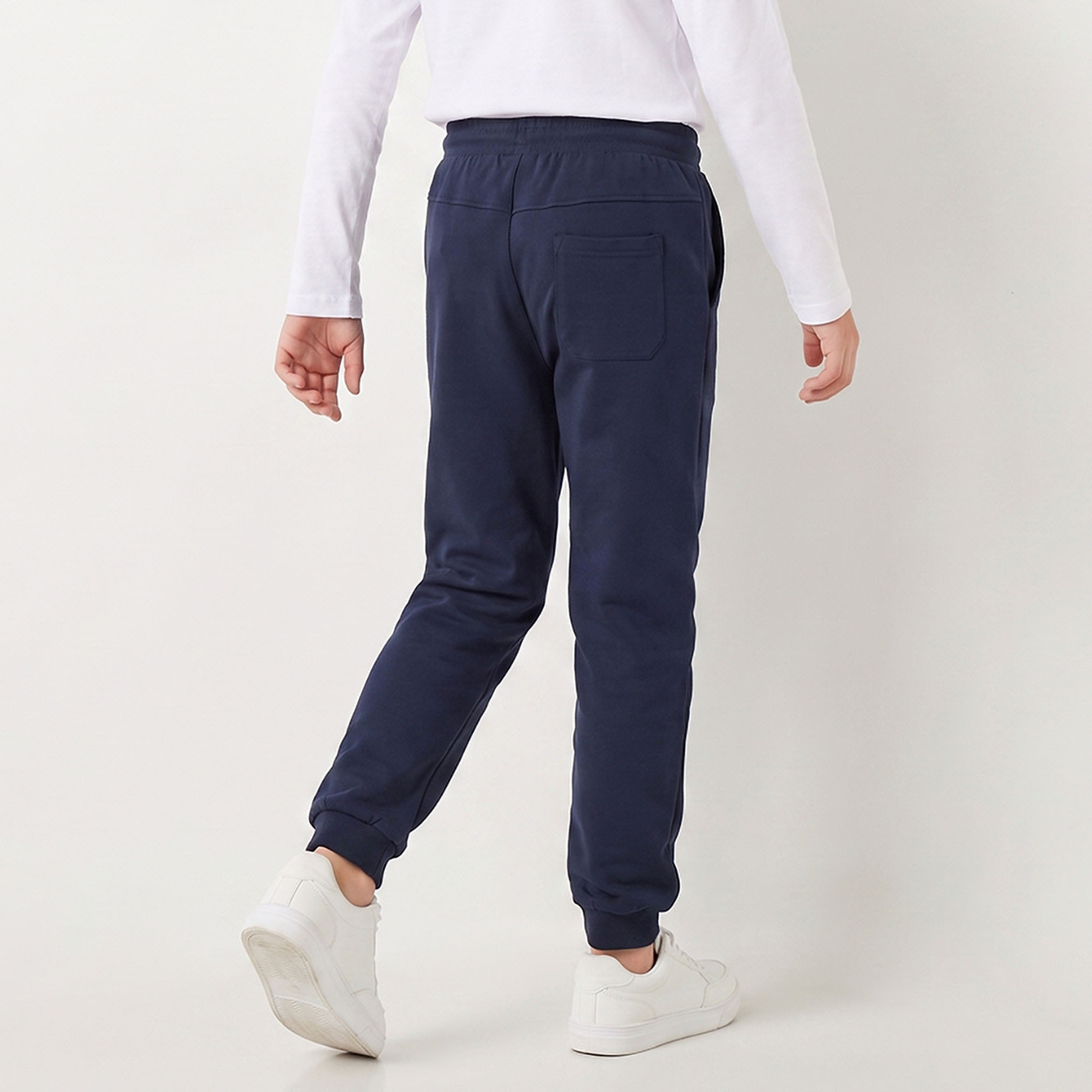 بنطلون رياضي بخصر مطاطي ورباط وجيوب من جونيورز-boys-clothing-bottoms-joggersandtrackpants-image-2