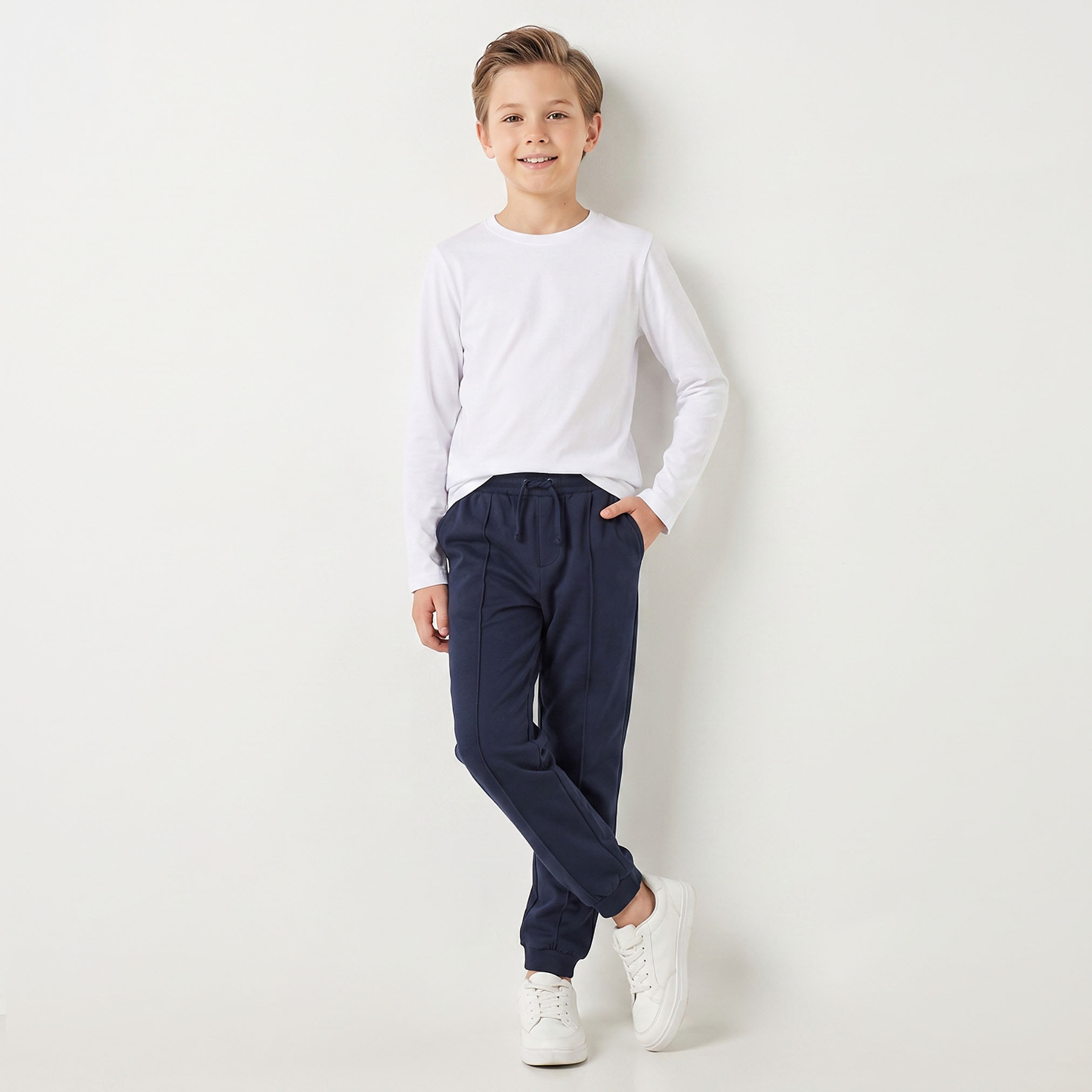 بنطلون رياضي بخصر مطاطي ورباط وجيوب من جونيورز-boys-clothing-bottoms-joggersandtrackpants-image-3