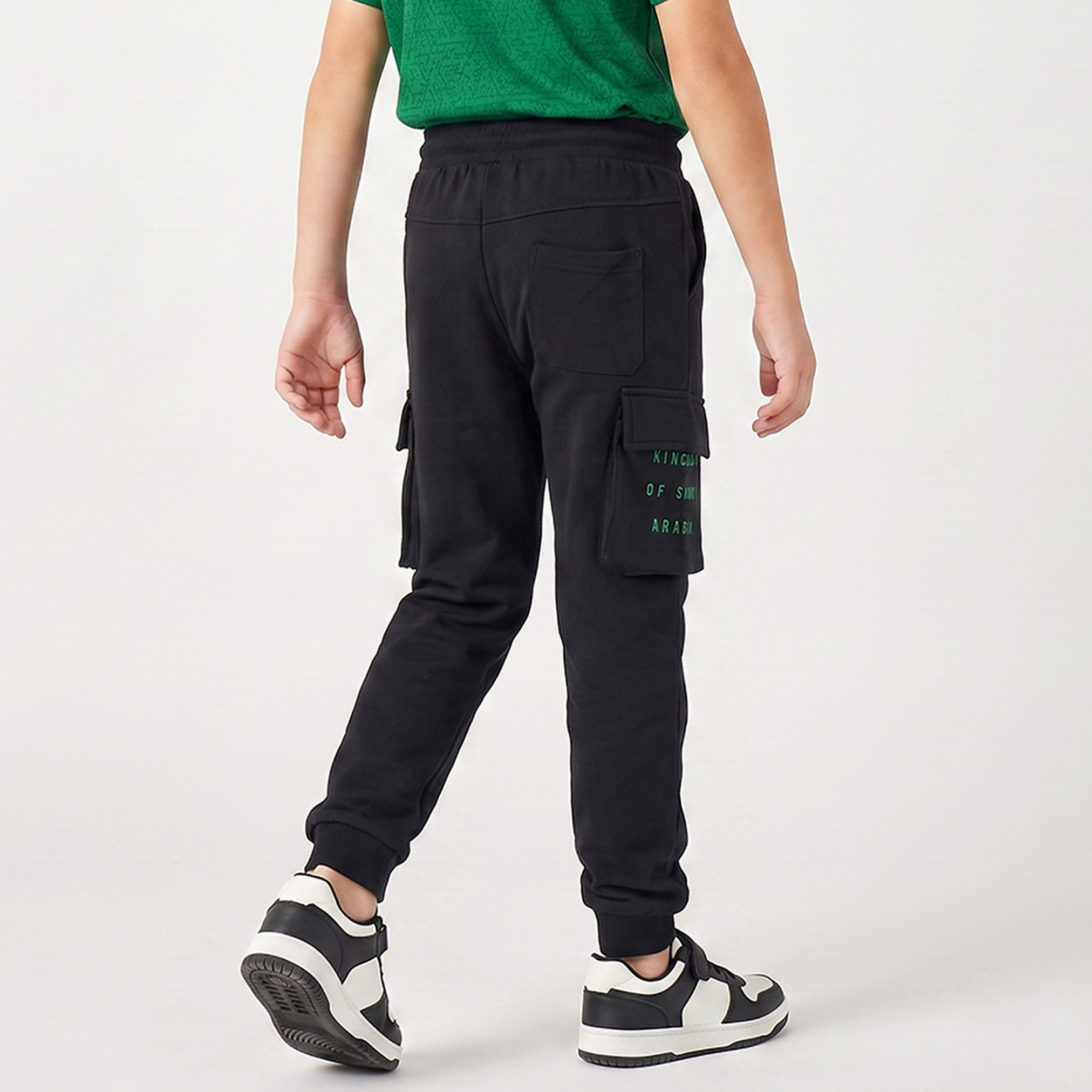 Juniors Drawstring Waist Joggers with Saudi Arabia Embroidery-boys-clothing-bottoms-joggersandtrackpants-image-4