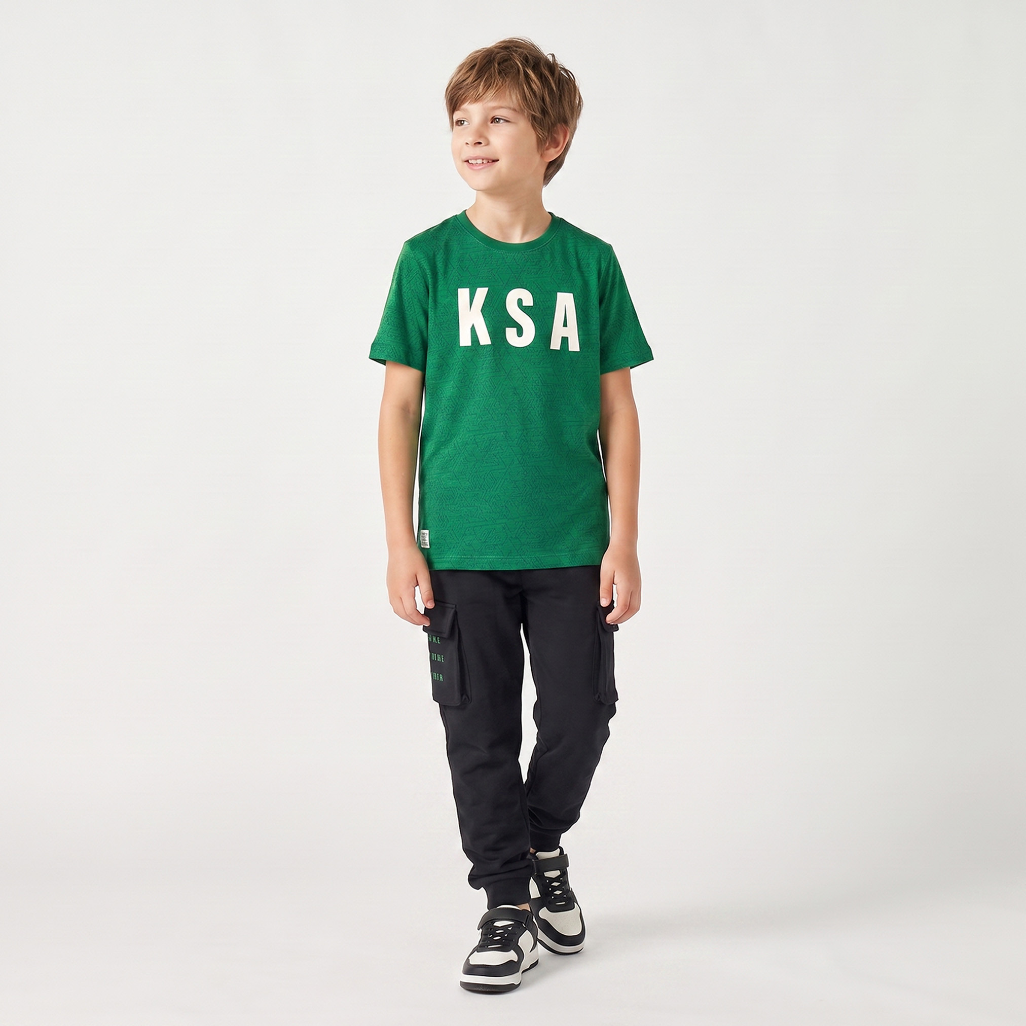Juniors Drawstring Waist Joggers with Saudi Arabia Embroidery-boys-clothing-bottoms-joggersandtrackpants-image-1