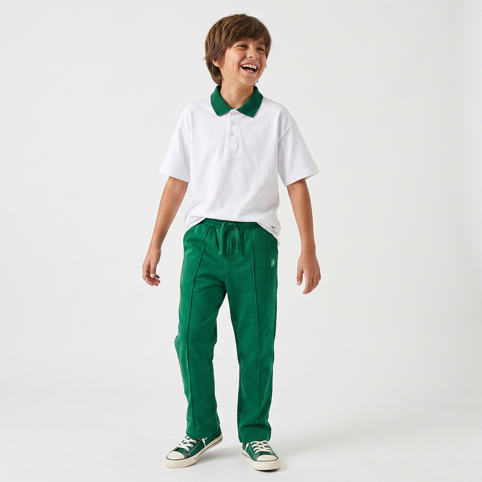 Juniors Elasticated Drawstring Waist Track Pants with Pintuck Accent-boys-clothing-bottoms-joggersandtrackpants-image-2