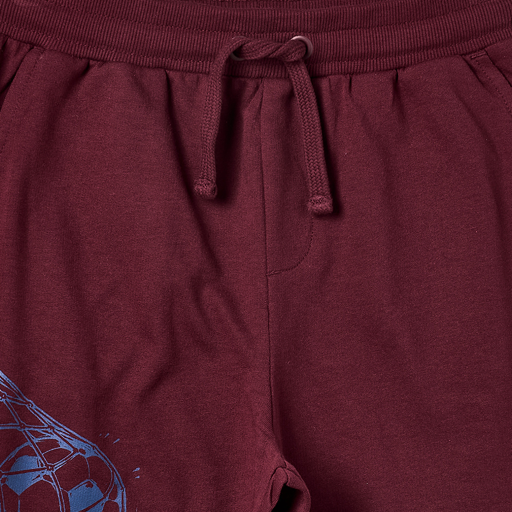 Juniors Elasticated  Drawstring Waist Joggers with Football Print-boys-clothing-bottoms-joggersandtrackpants-image-4