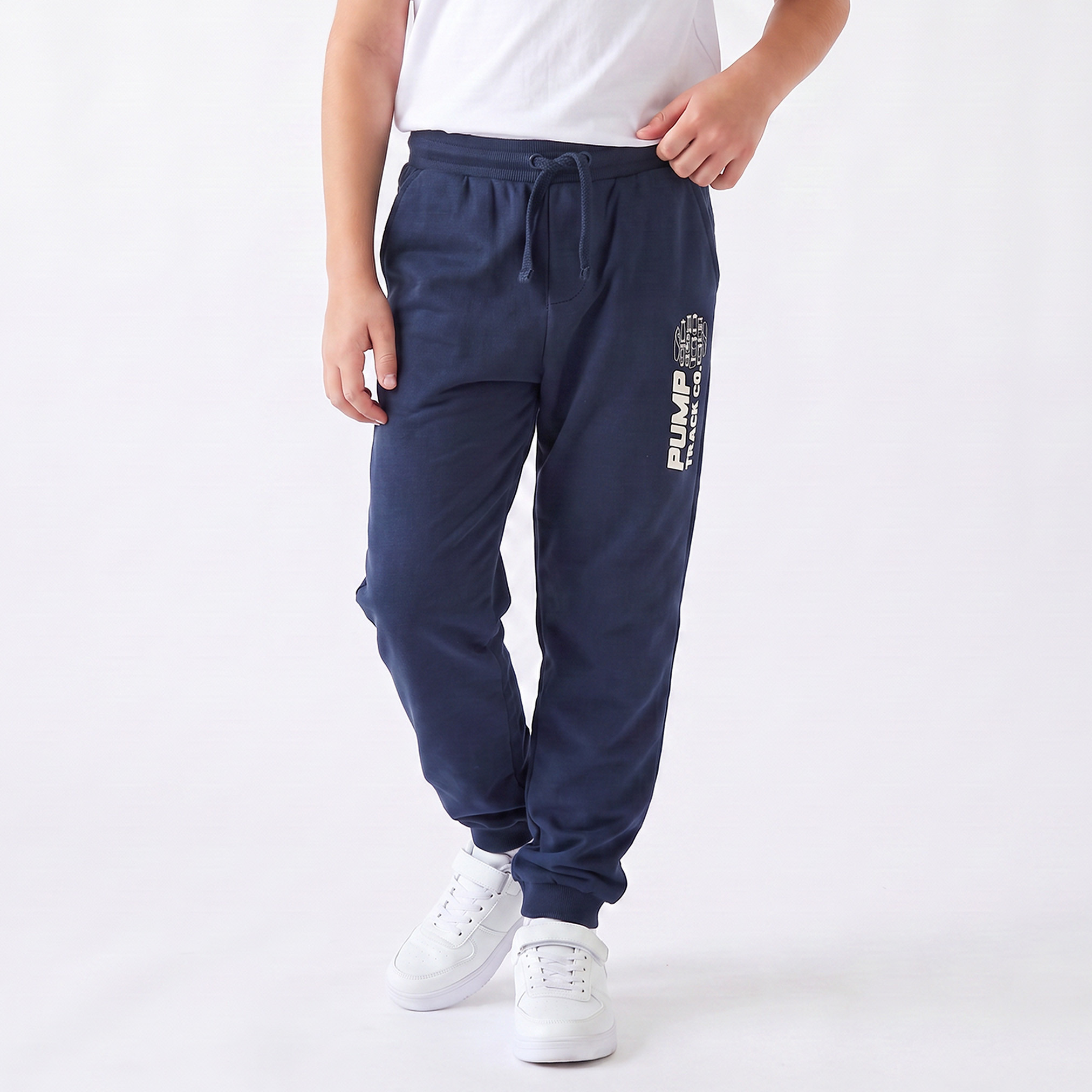 Juniors Elasticated Drawstring Waist Joggers with Pocket-boys-clothing-bottoms-joggersandtrackpants-image-1