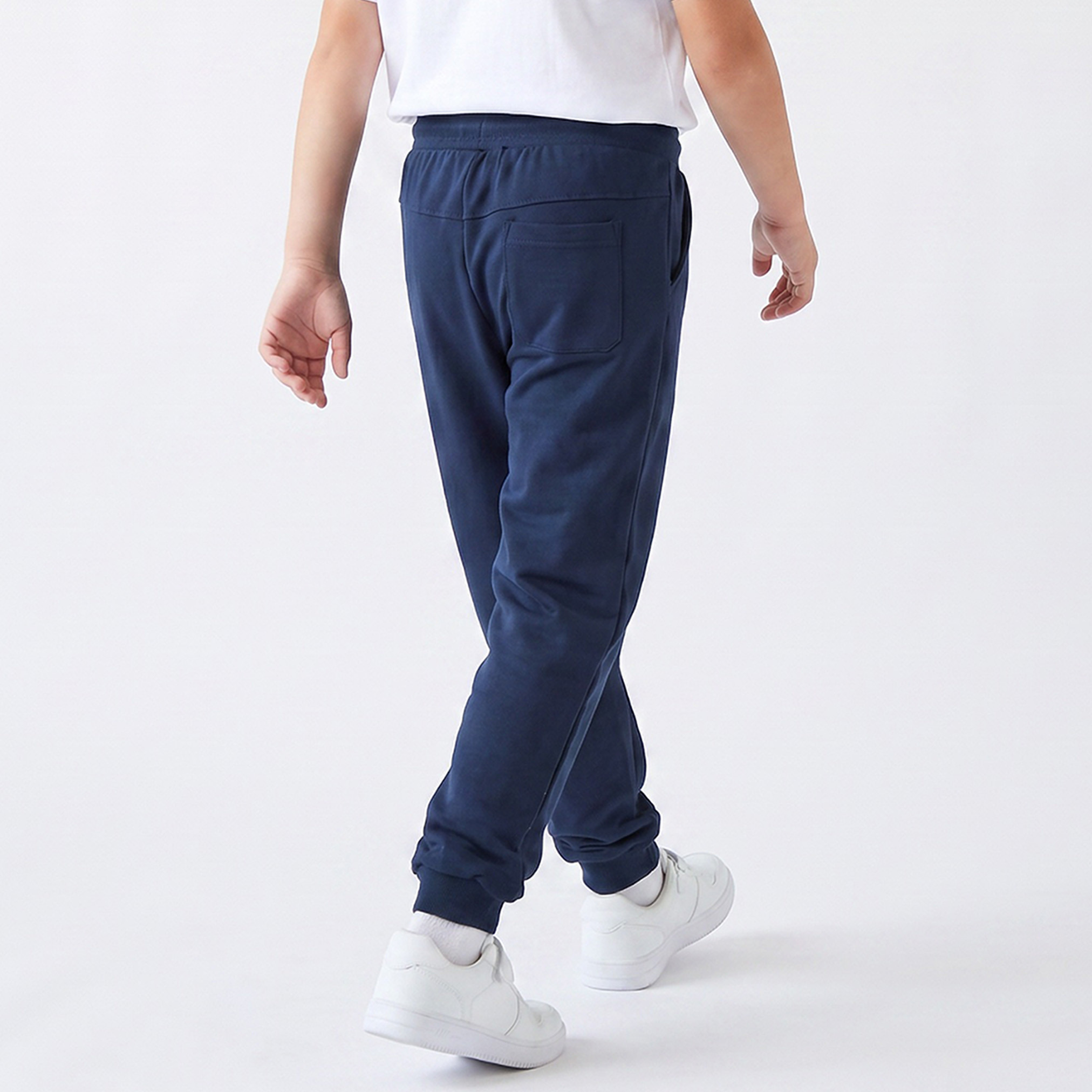 Juniors Elasticated Drawstring Waist Joggers with Pocket-boys-clothing-bottoms-joggersandtrackpants-image-2