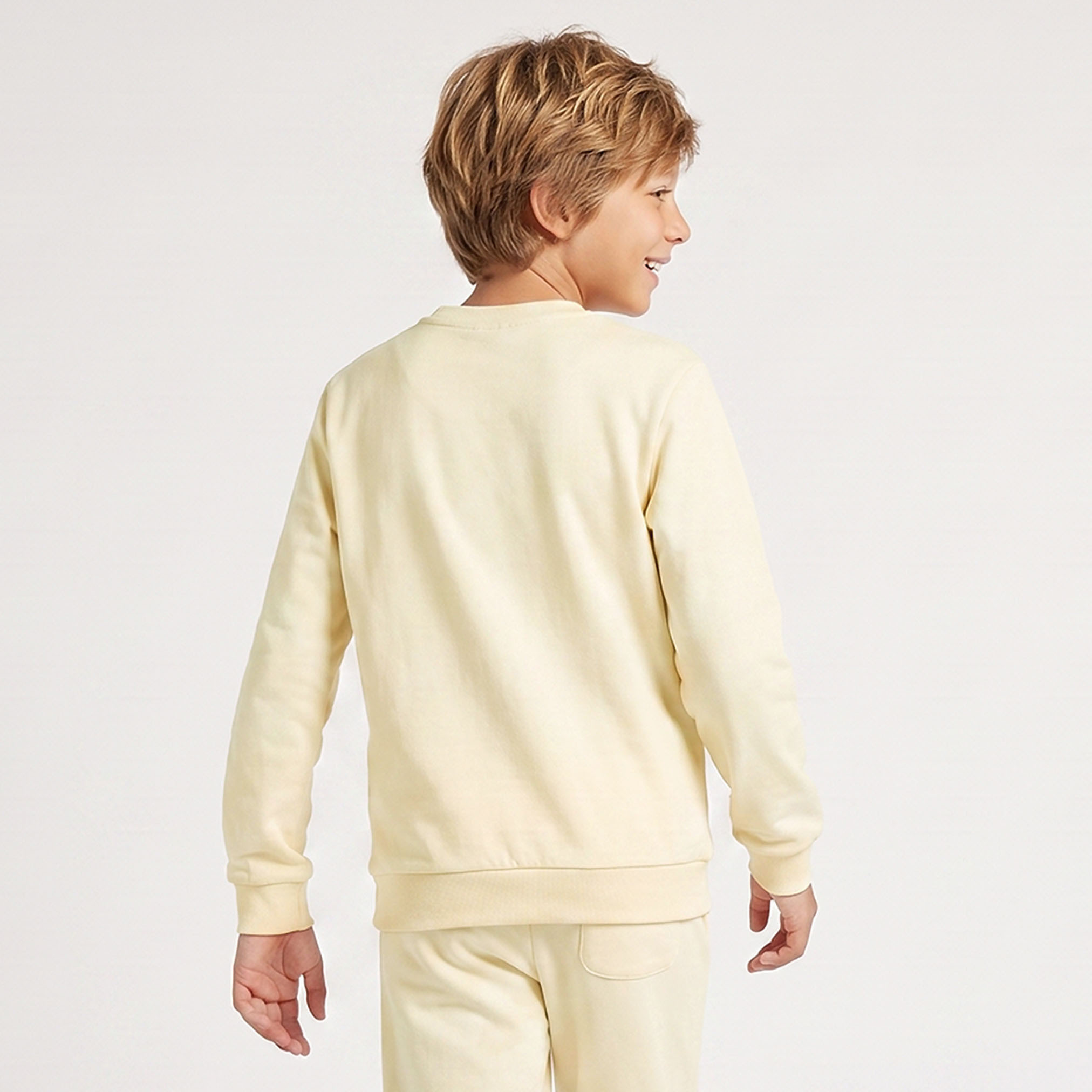 Juniors Crew Neck Long Sleeves Sweatshirt with Slogan Print-boys-clothing-winterwear-sweatshirts-image-2