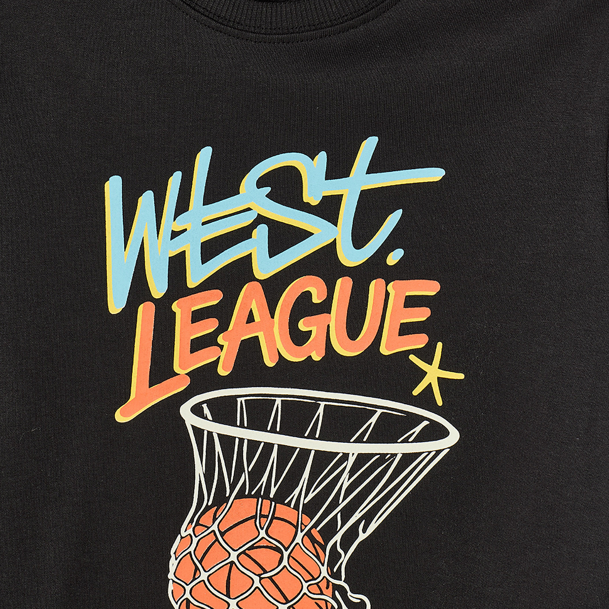 Juniors Basketball Print Sweatshirt with Long Sleeves-boys-clothing-winterwear-sweatshirts-image-5
