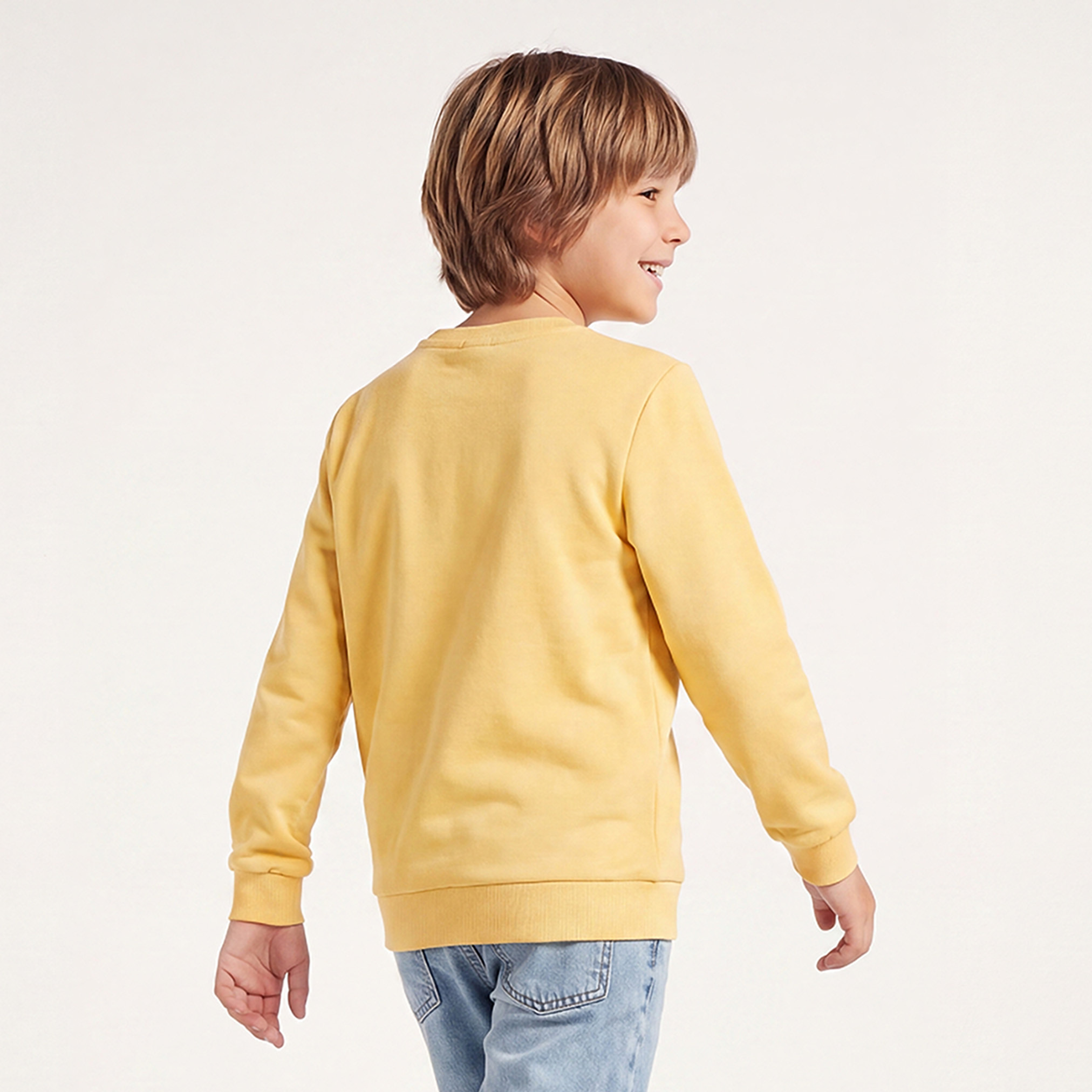 سويت شيرت بأكمام طويلة بطبعة كتابات من جونيورز-boys-clothing-winterwear-sweatshirts-image-3