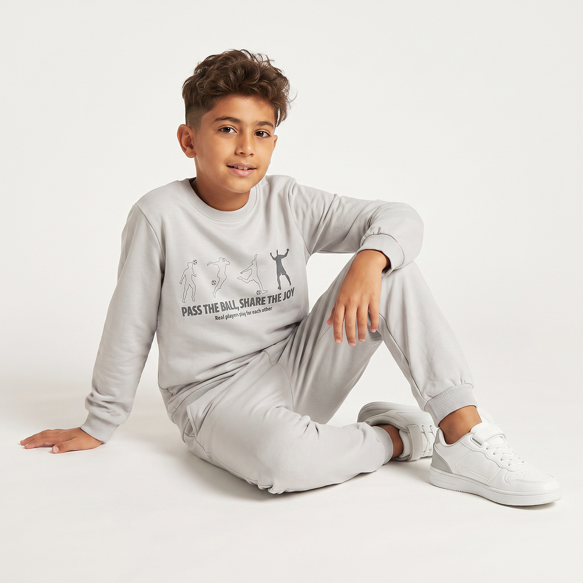 سويت شيرت بياقة ضيقة وطبعات كرة قدم من جونيورز-boys-clothing-winterwear-sweatshirts-image-6
