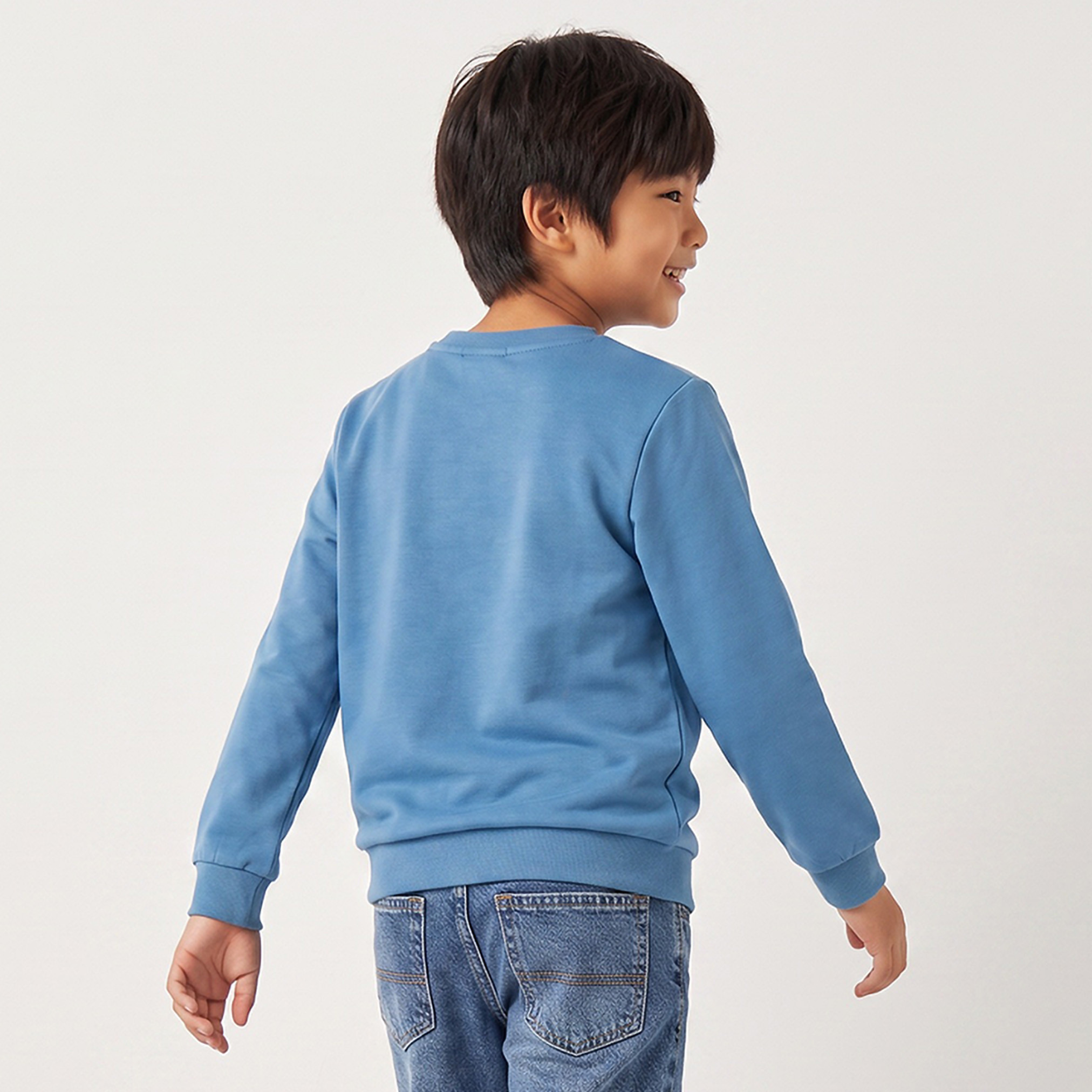 Juniors Crew Neck Sweatshirt with Game Controller Print-boys-clothing-winterwear-sweatshirts-image-3