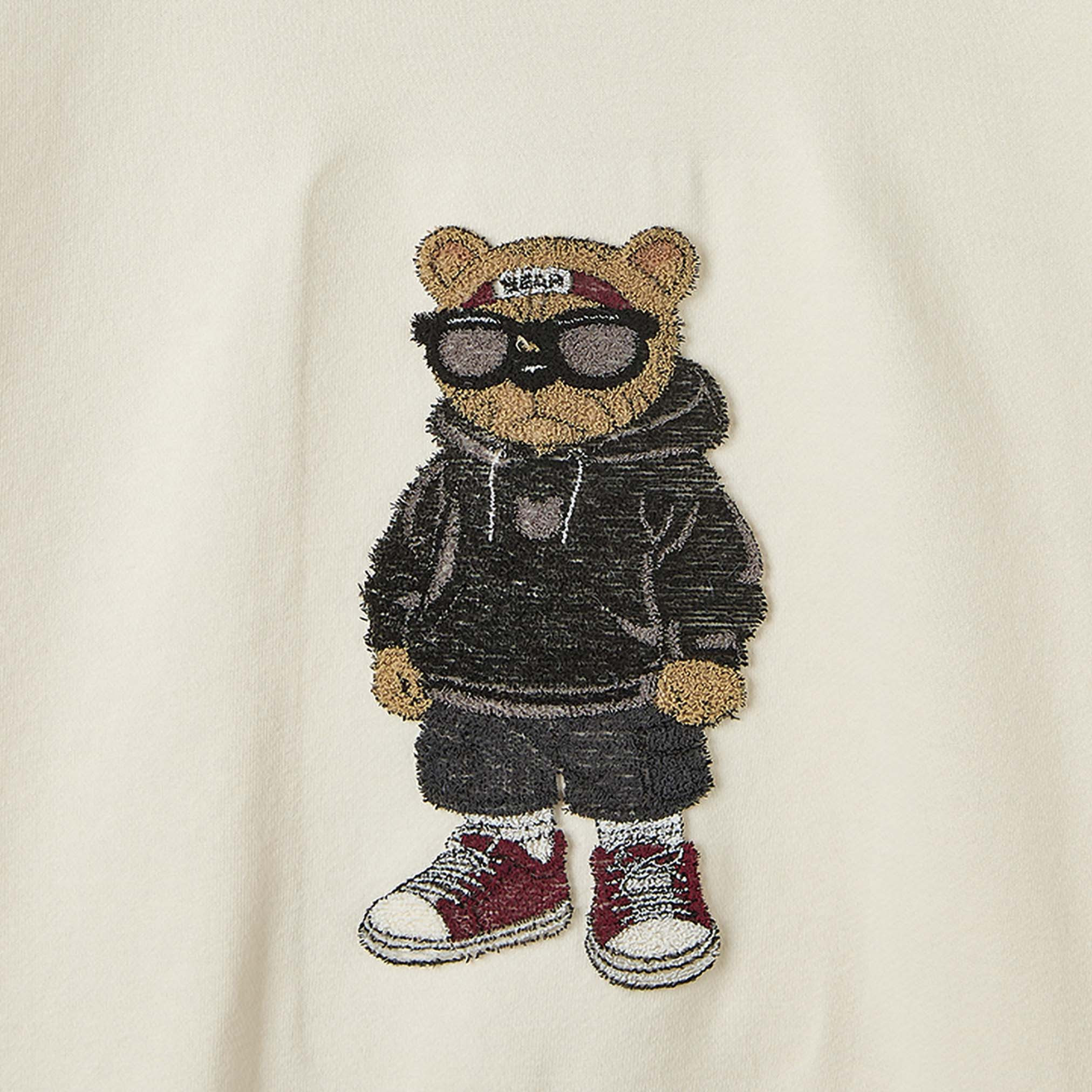 Juniors Crew Neck Long Sleeves Sweatshirt with Bear Applique-boys-clothing-winterwear-sweatshirts-image-4
