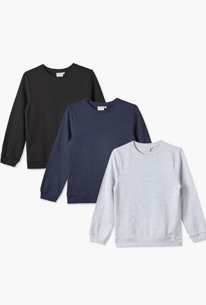 طقم سويت شيرت بياقة ضيقة 3 قطع من جونيورز-boys-clothing-sweatshirts-image-1