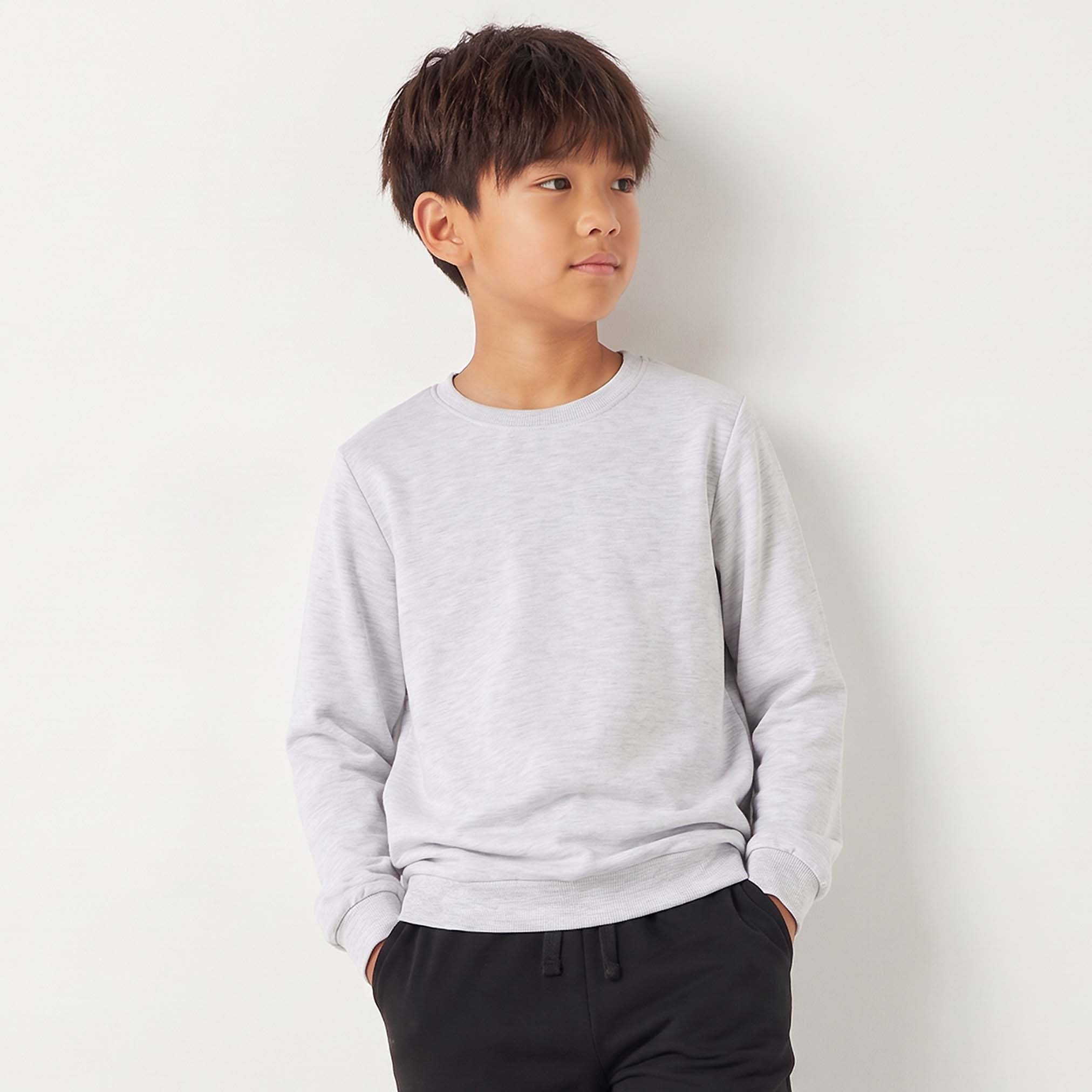 طقم سويت شيرت بياقة ضيقة 3 قطع من جونيورز-boys-clothing-winterwear-sweatshirts-image-2