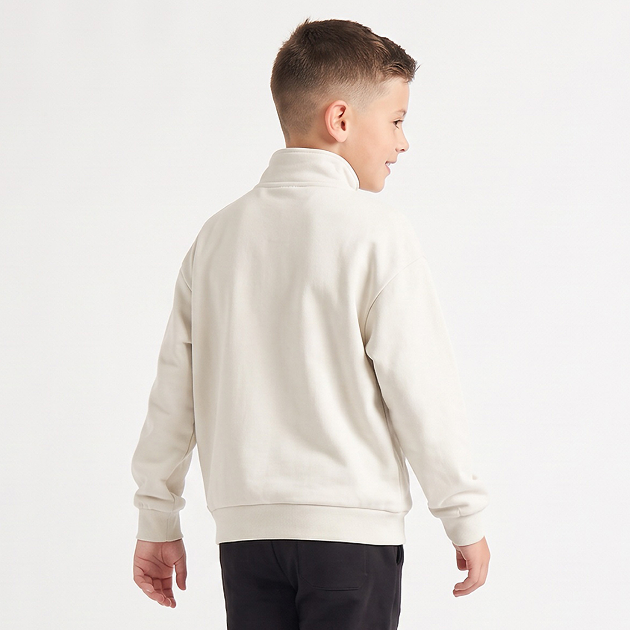 Juniors High Neck Sweatshirt with Long Sleeves-boys-clothing-winterwear-sweatshirts-image-2