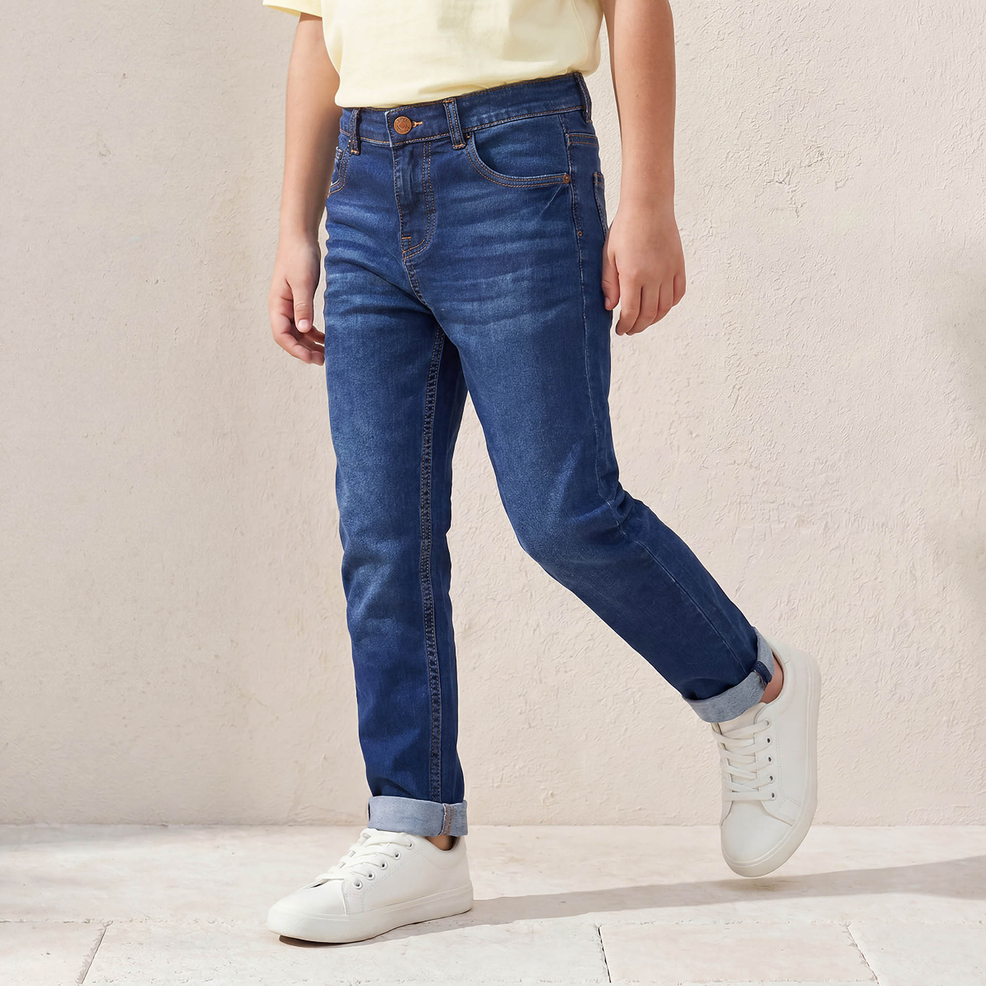 Juniors Jeans with Turn-Up Hem-boys-clothing-bottoms-jeans-image-1