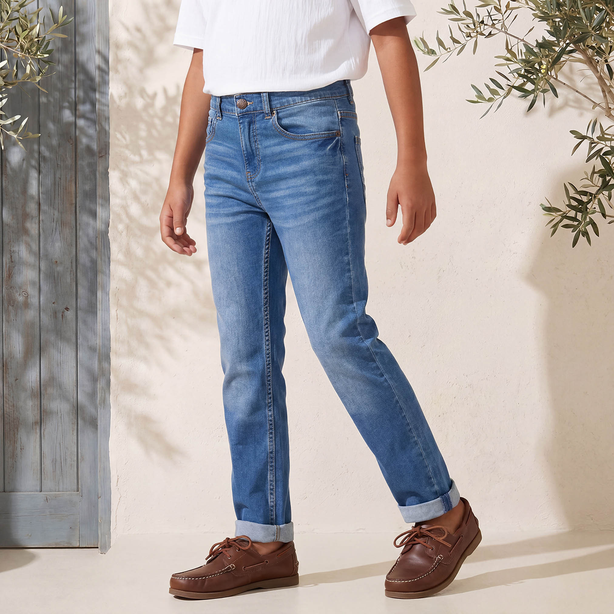 Juniors Jeans with Turn-Up Hem-boys-clothing-bottoms-jeans-image-1
