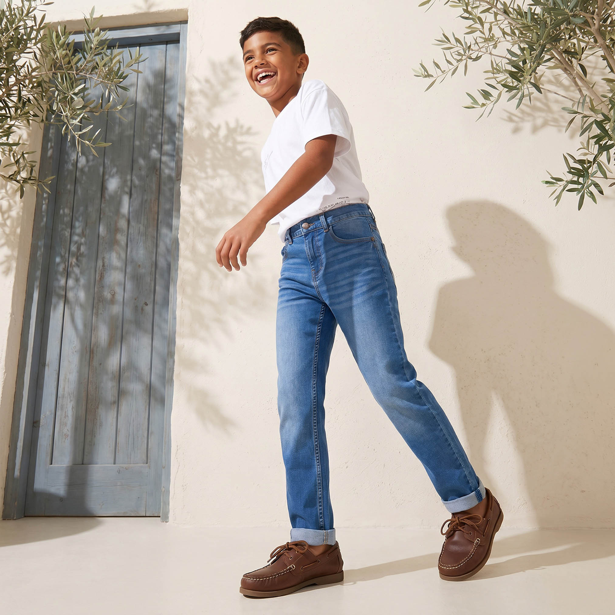 Juniors Jeans with Turn-Up Hem-boys-clothing-bottoms-jeans-image-2