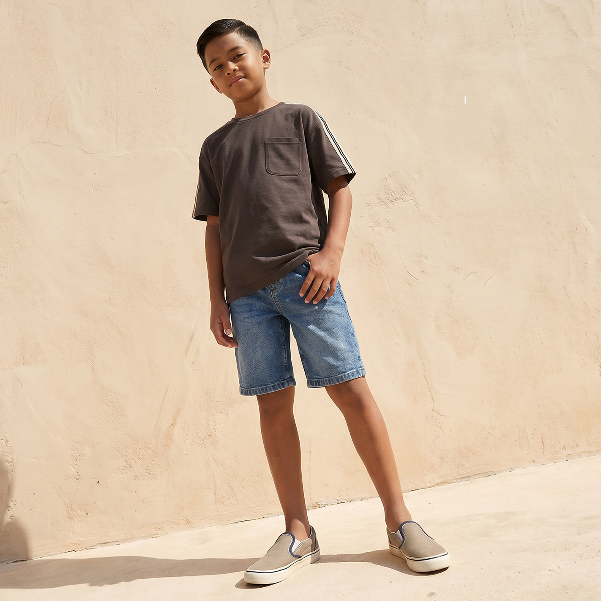 Juniors Crew Neck Short Sleeves T-shirt with Pocket-boys-clothing-tshirtsandpolos-image-2