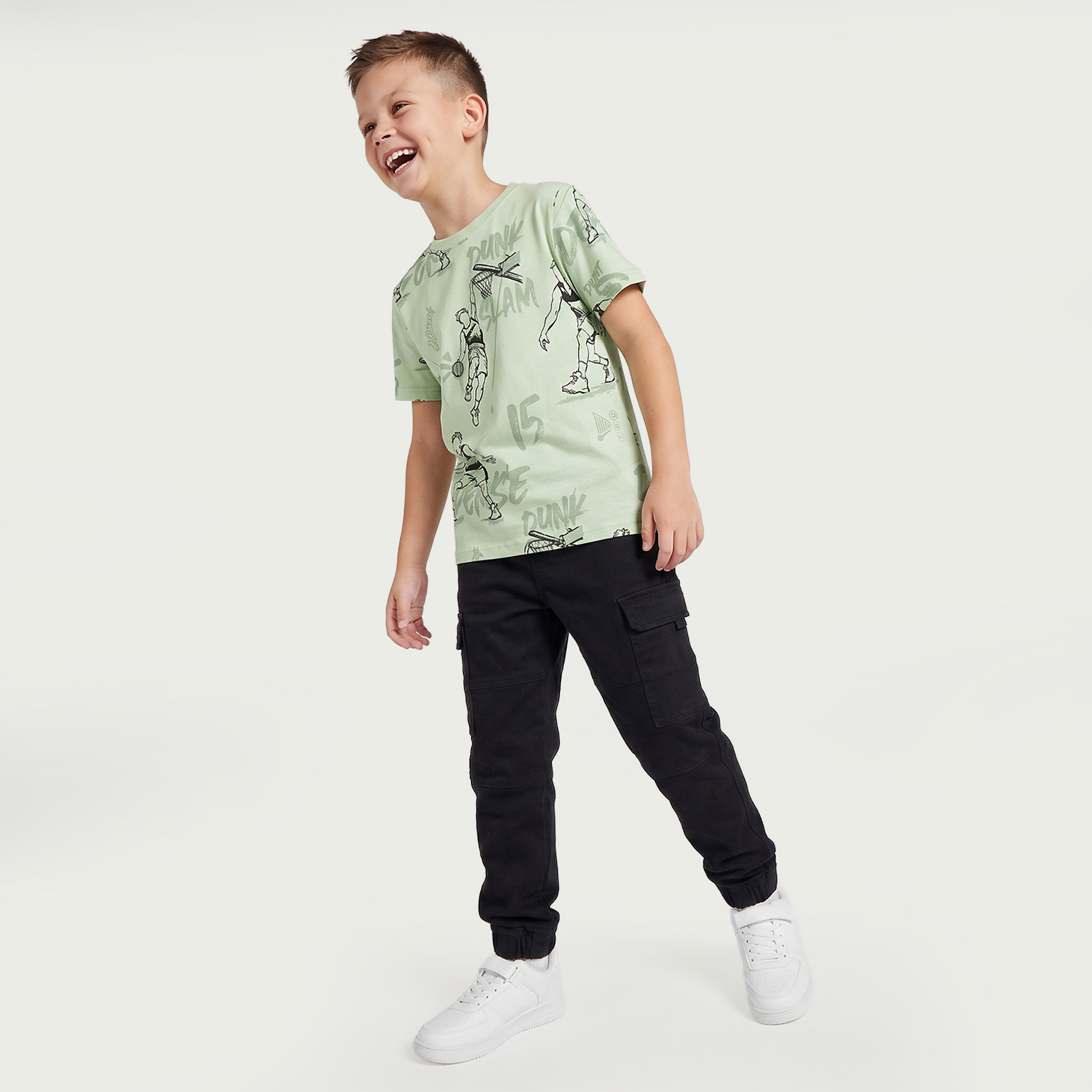Juniors Trousers with Flap Pockets, Elasticated Drawstring Waist-boys-clothing-bottoms-trousers-image-5