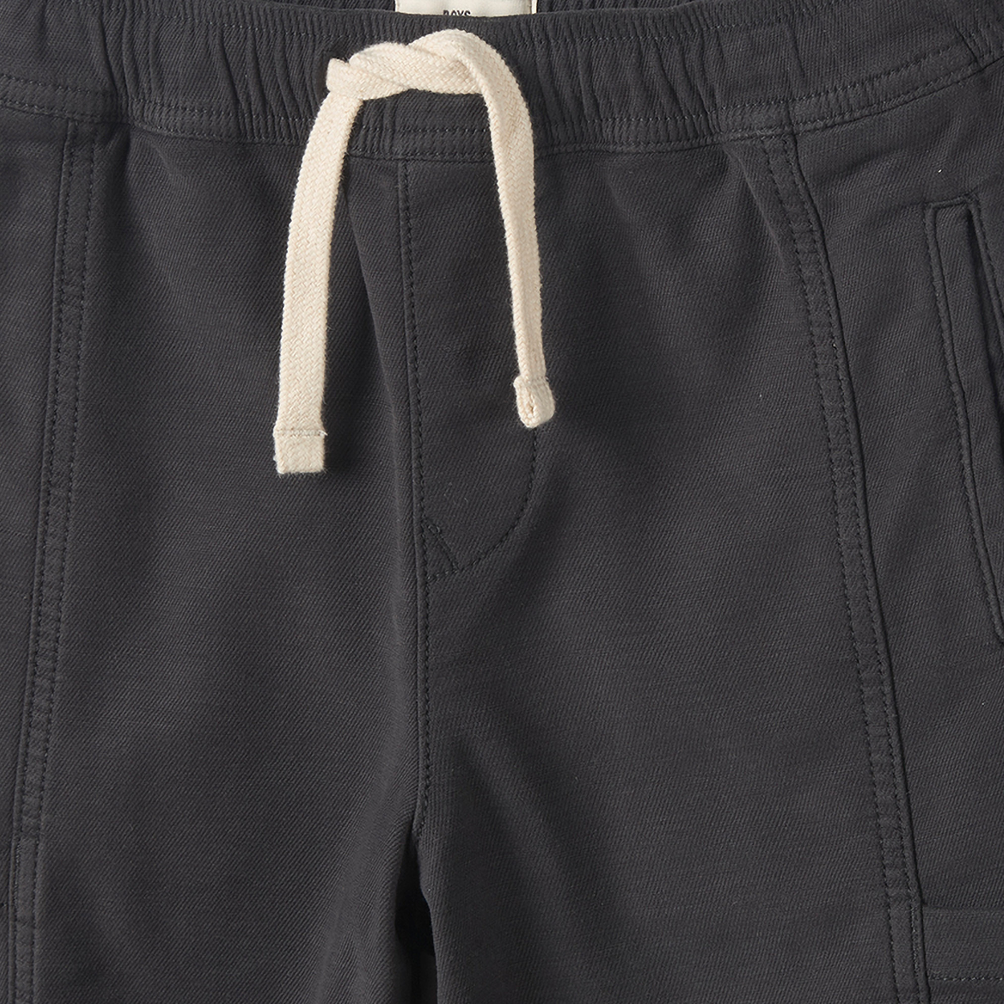 Juniors Regular Fit Trousers with Pockets, Drawstring Waist-boys-clothing-bottoms-trousers-image-4