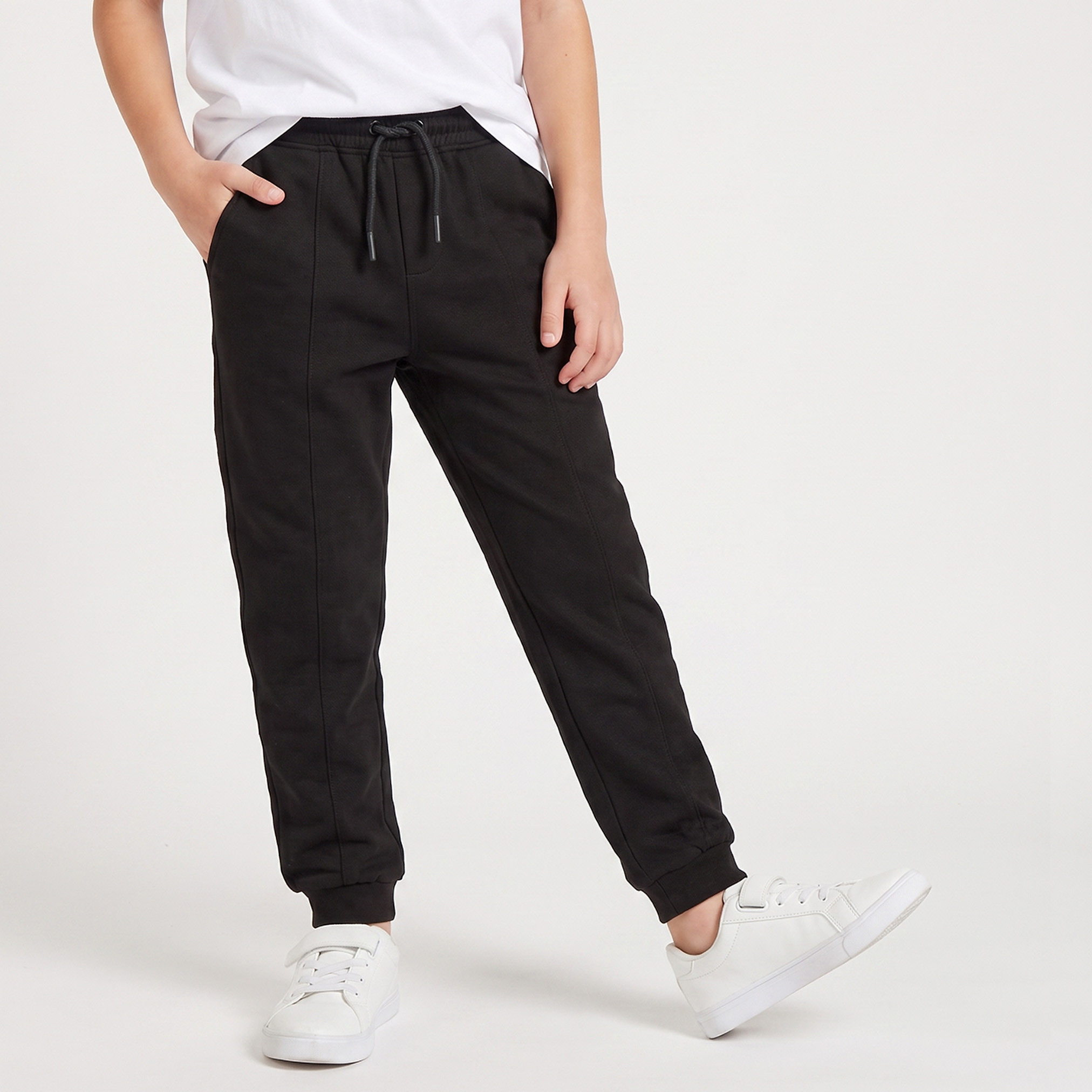 بنطلون رياضي برباط مطاطي وجيوب من جونيورز-boys-clothing-bottoms-joggersandtrackpants-image-1
