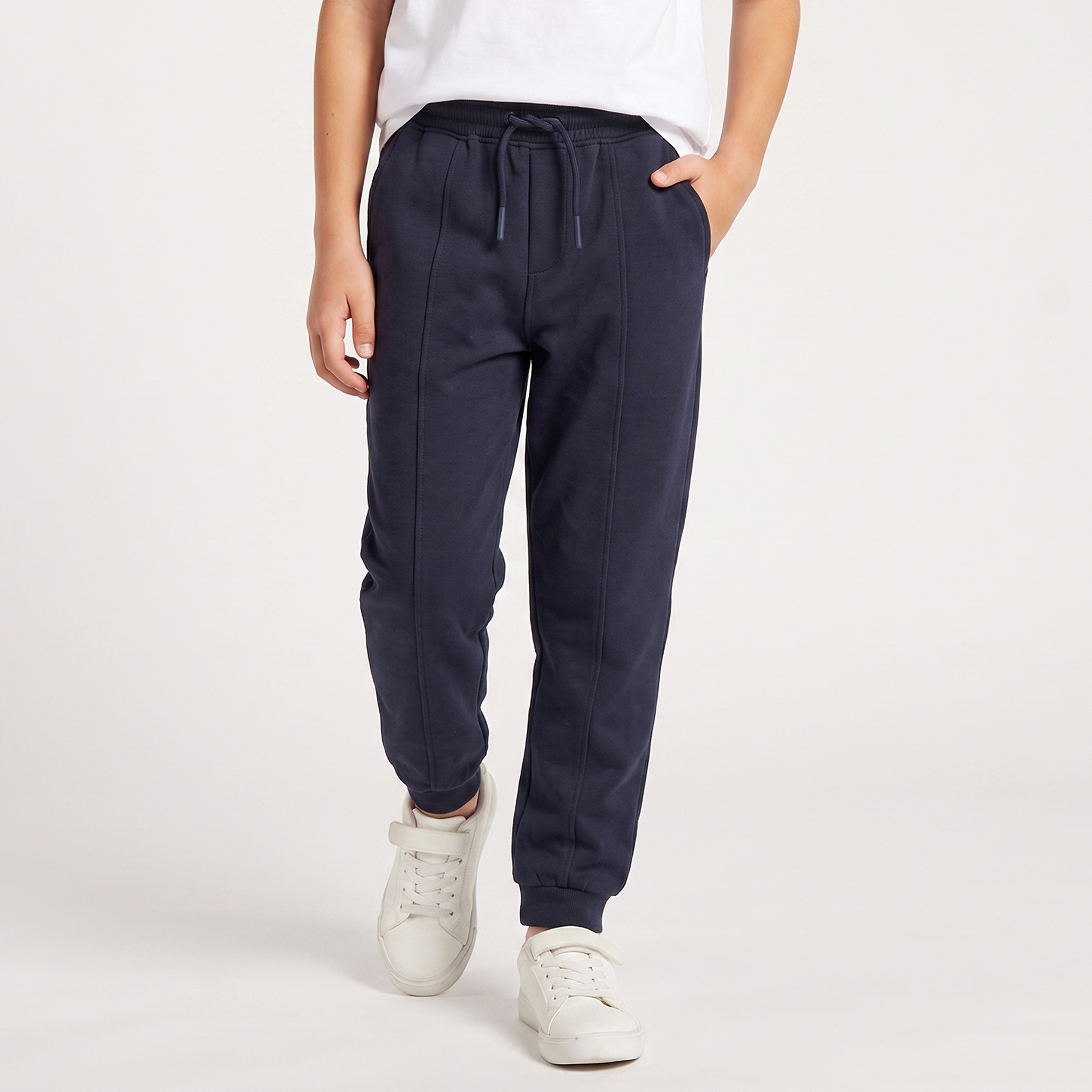 Juniors Elasticated Drawstring Joggers with Pockets-boys-clothing-bottoms-joggersandtrackpants-image-1