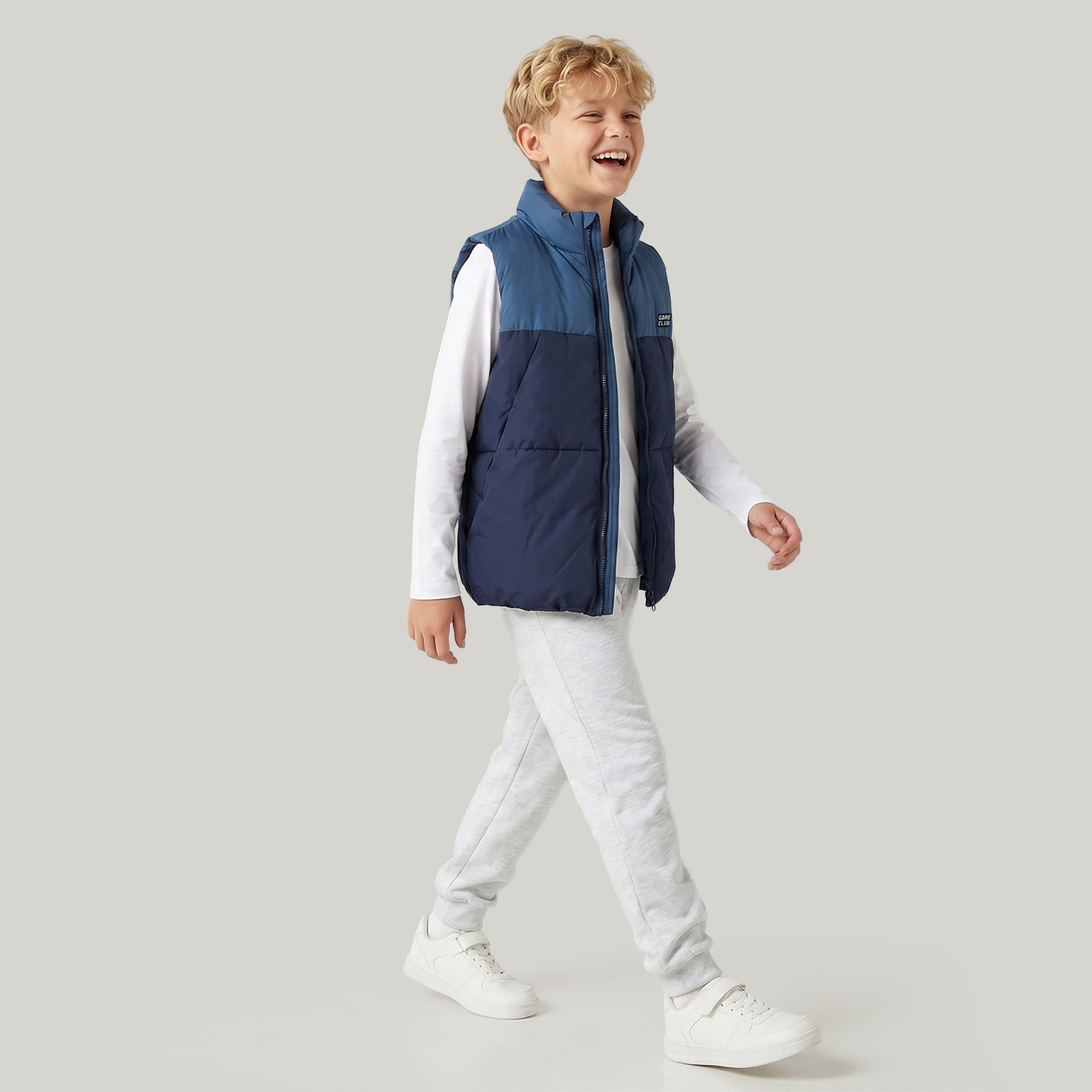 Juniors Colourblock Gilet with Zip Closure-boys-clothing-jacketsandcoats-image-5