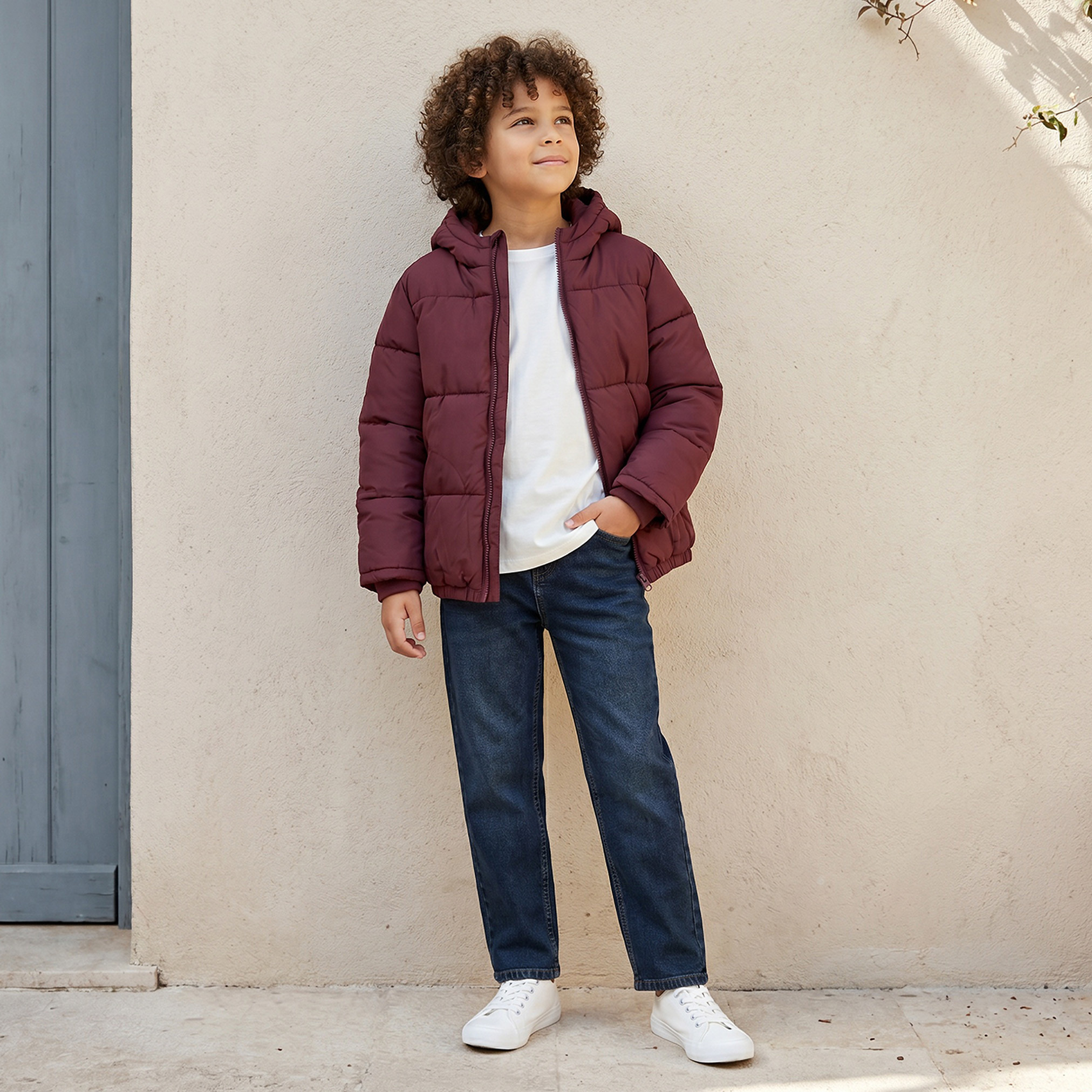 جاكيت منفوخ مبطن بقبعة وسحاب إغلاق من جونيورز-boys-clothing-jacketsandcoats-image-2