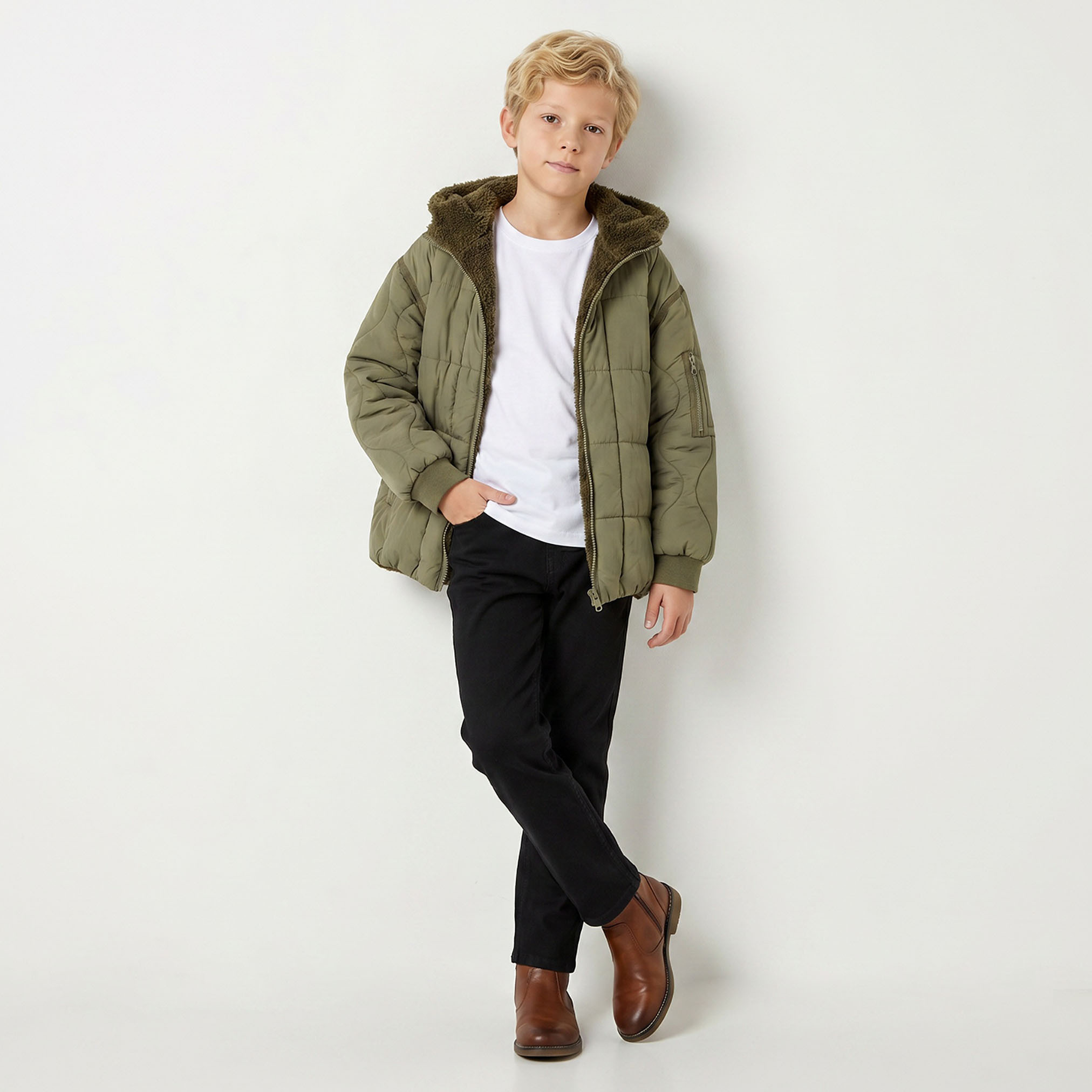 Juniors Quilted Jacket with Hood-boys-clothing-jacketsandcoats-image-2