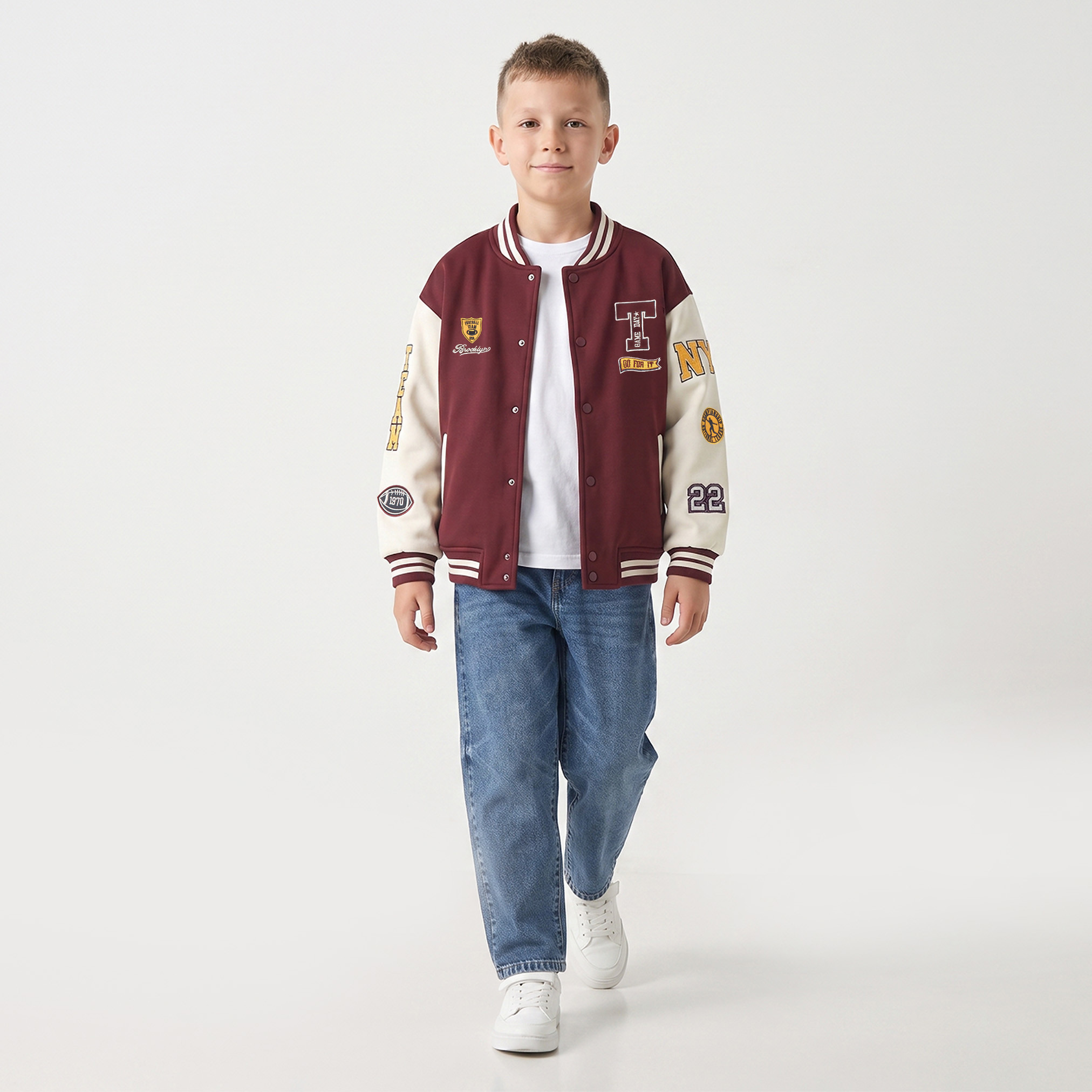 جاكيت فارستي مطرز بأكمام متباينة من جونيورز-boys-clothing-jacketsandcoats-image-2