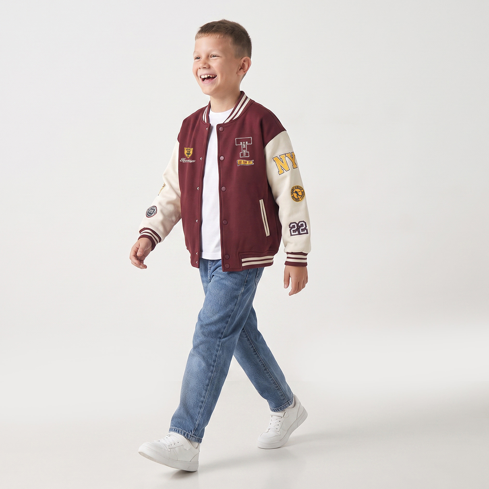 جاكيت فارستي مطرز بأكمام متباينة من جونيورز-boys-clothing-jacketsandcoats-image-5