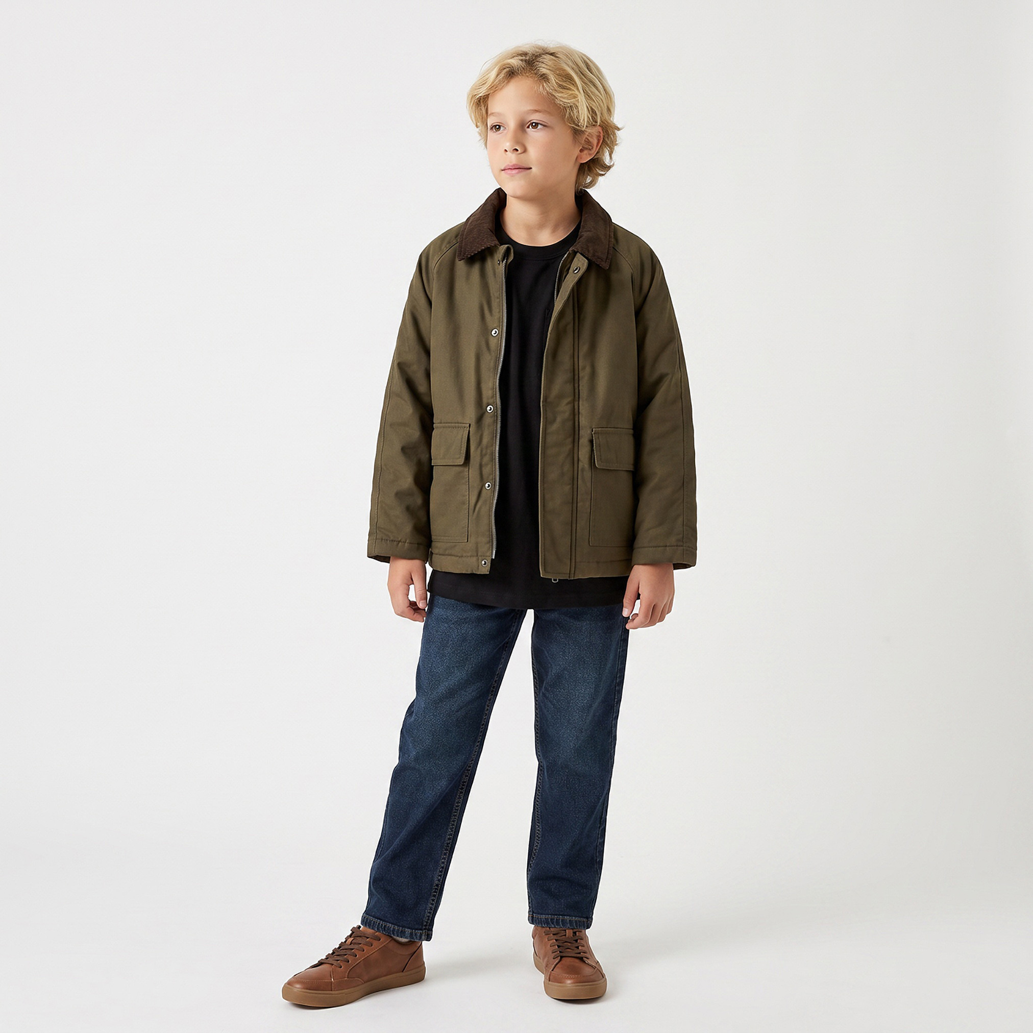 جاكيت بياقة وأكمام طويلة وسحاب إغلاق من جونيورز-boys-clothing-jacketsandcoats-image-2