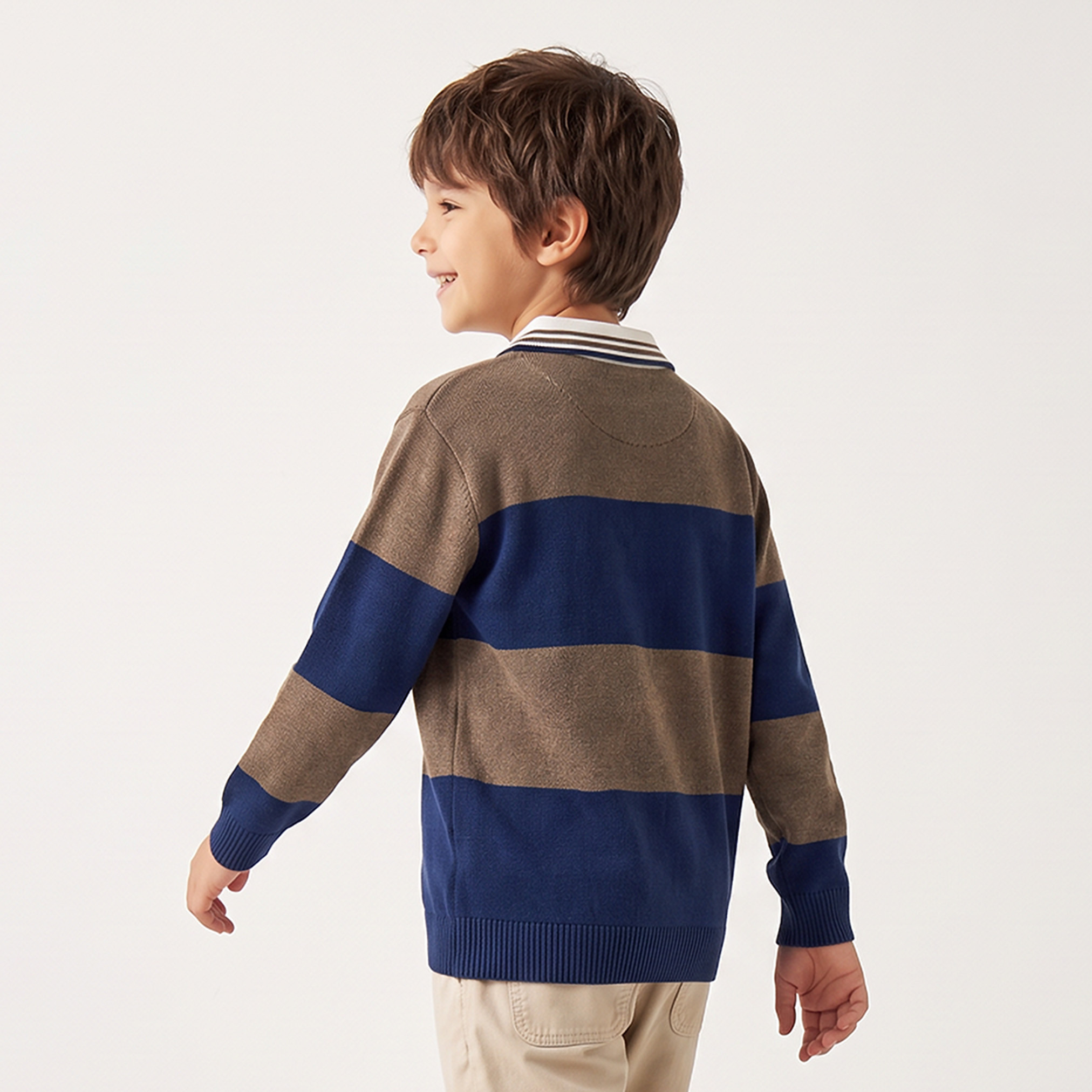 Juniors Striped Sweater with Long Sleeves-boys-clothing-jumpersandcardigans-image-4