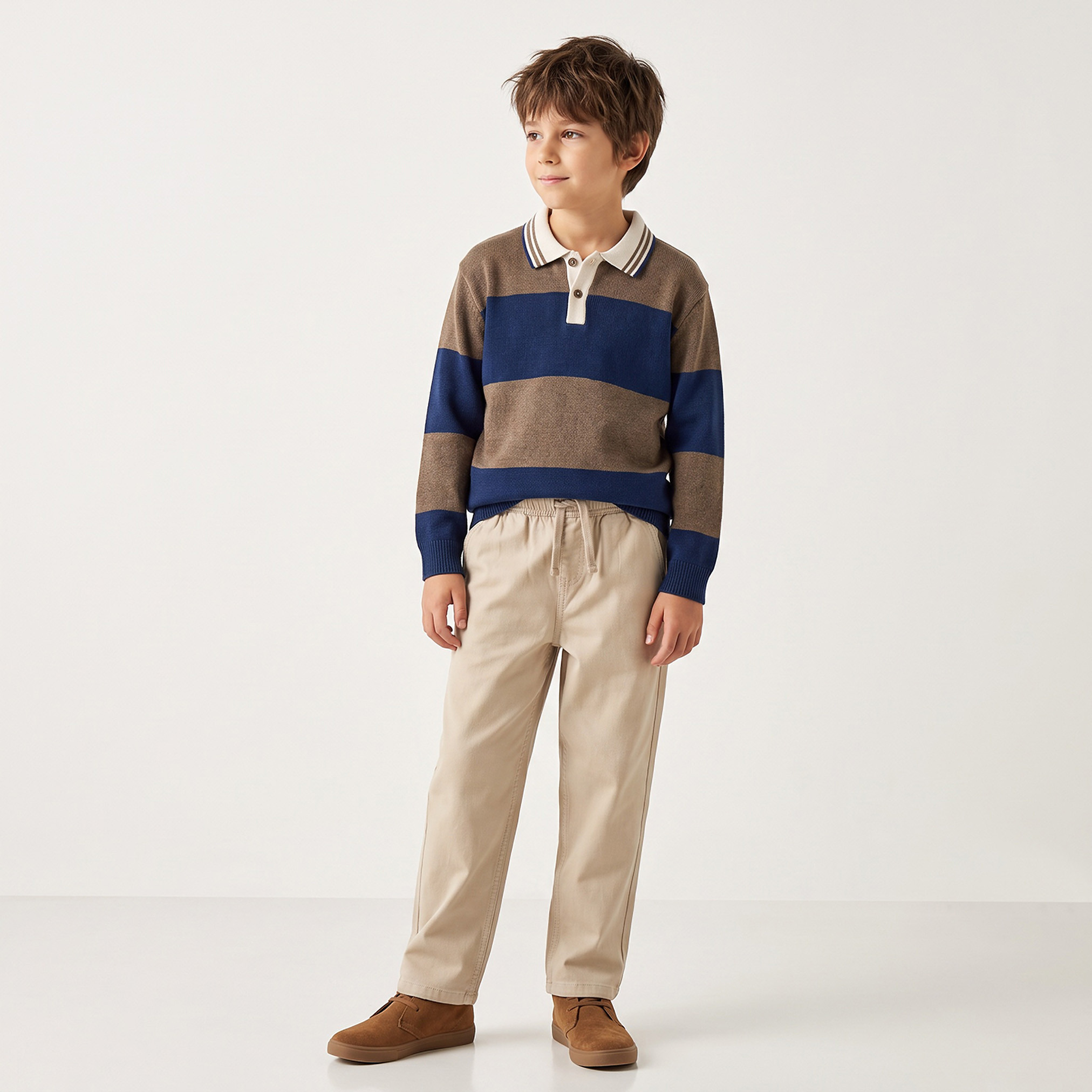 Juniors Striped Sweater with Long Sleeves-boys-clothing-jumpersandcardigans-image-1