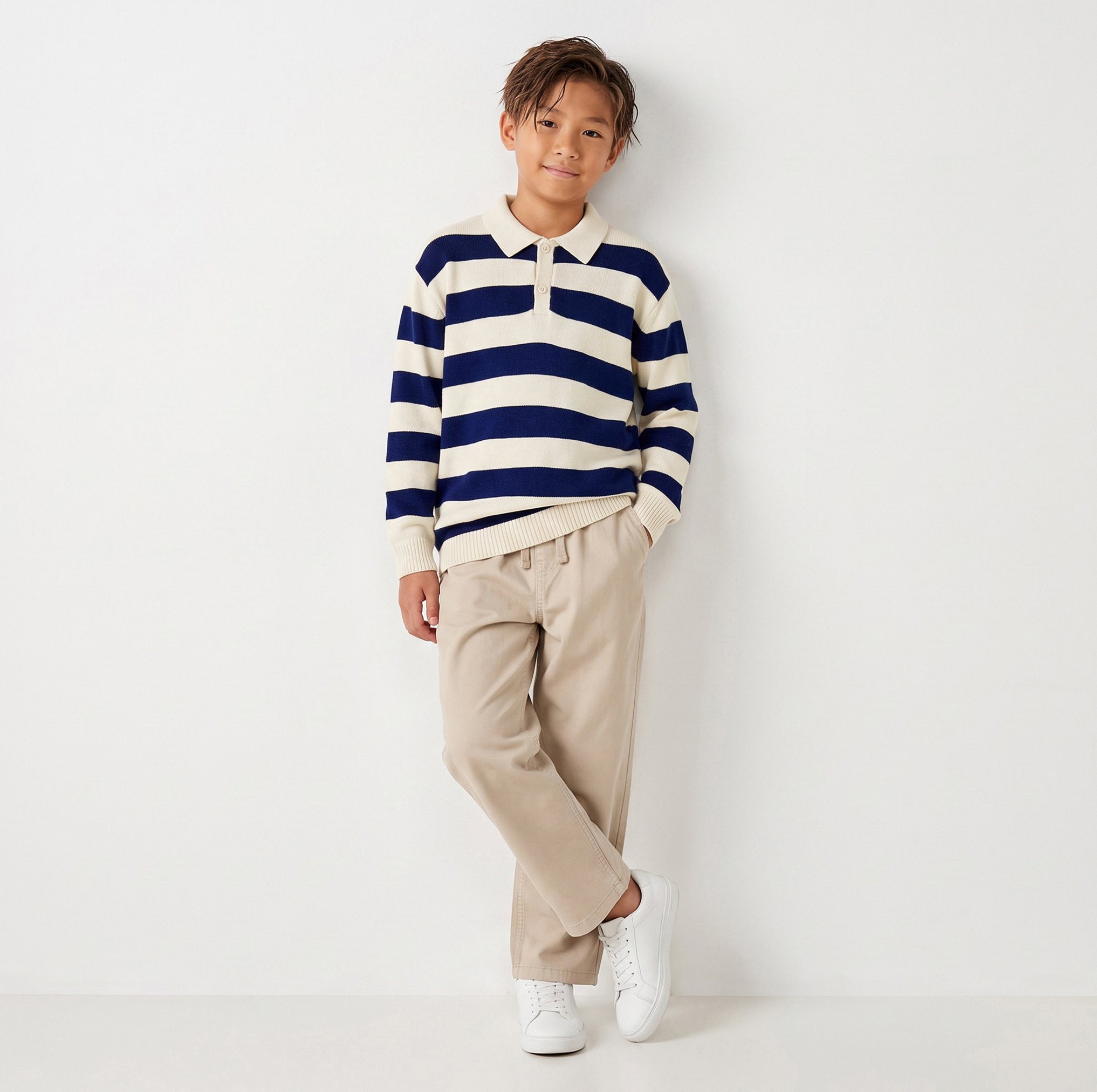 كنزة مقلمة بأكمام طويلة من جونيورز-boys-clothing-jumpersandcardigans-image-2