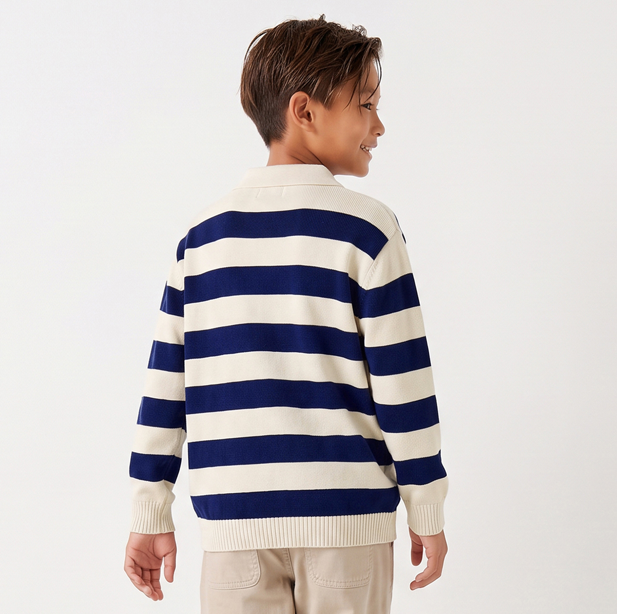 كنزة مقلمة بأكمام طويلة من جونيورز-boys-clothing-jumpersandcardigans-image-3