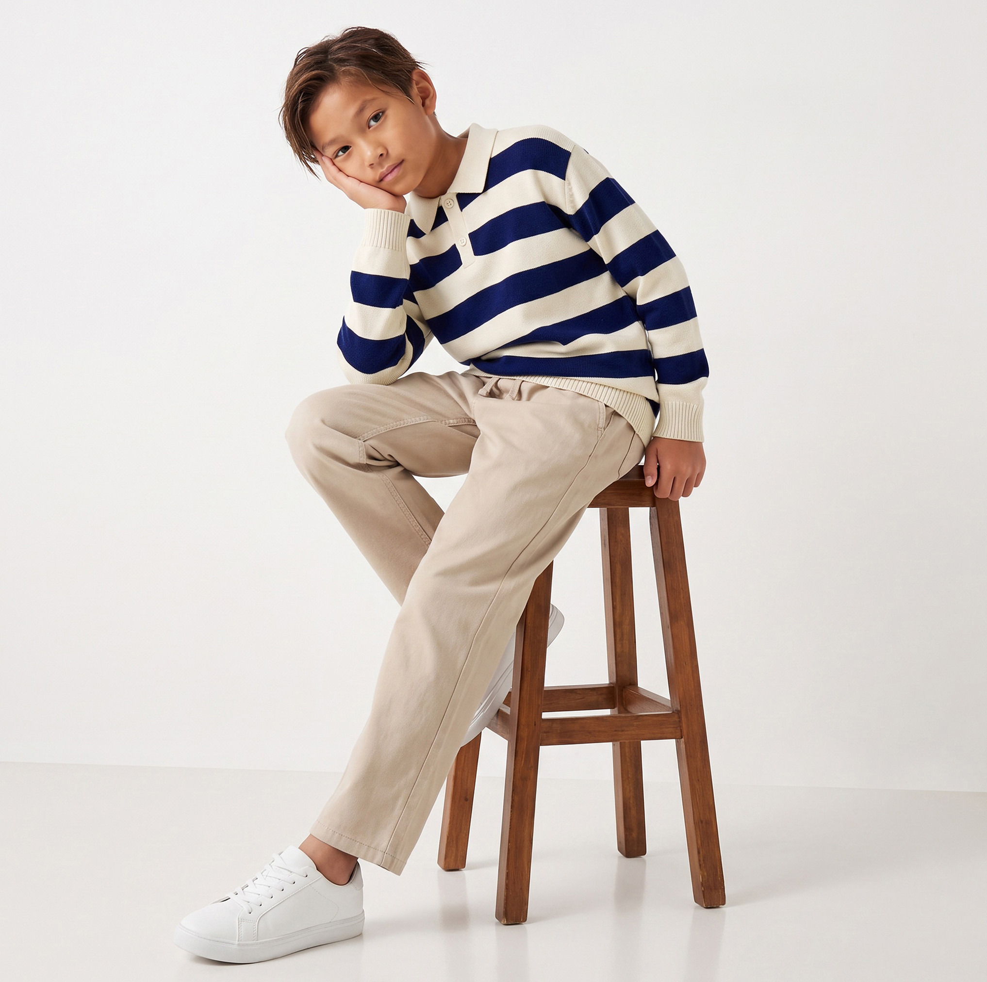 كنزة مقلمة بأكمام طويلة من جونيورز-boys-clothing-jumpersandcardigans-image-5