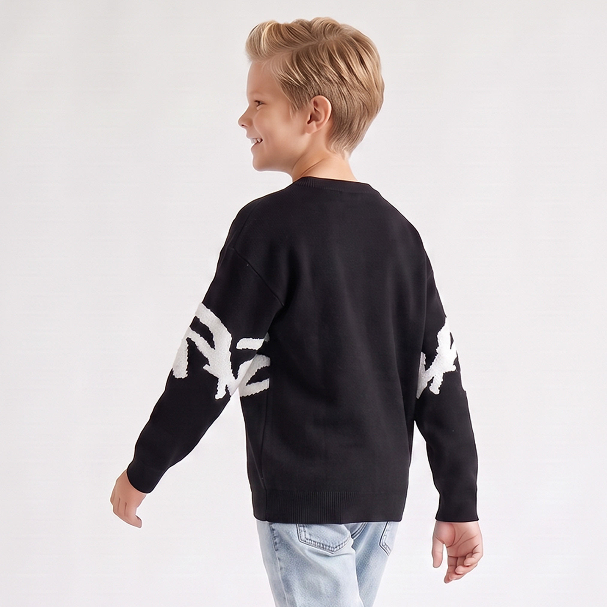 Juniors Printed Sweater with Long Sleeves-boys-clothing-jumpersandcardigans-image-2