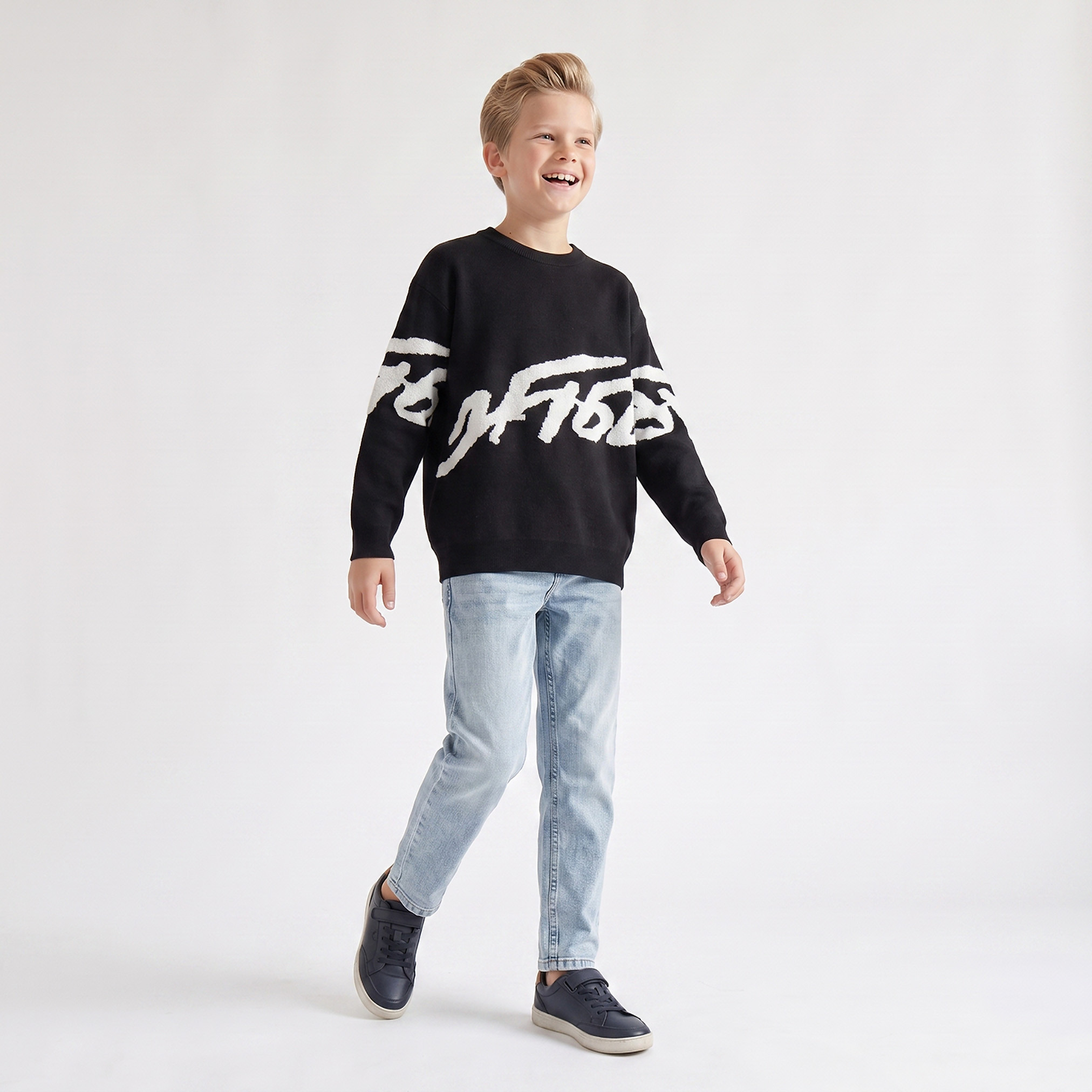 Juniors Printed Sweater with Long Sleeves-boys-clothing-jumpersandcardigans-image-3