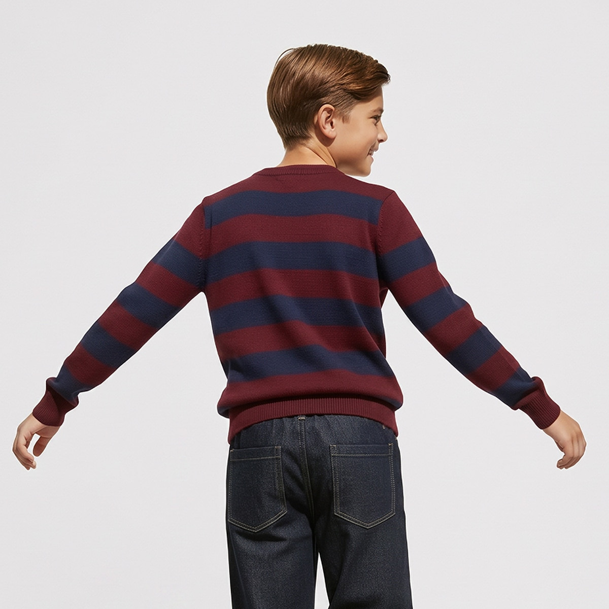 كنزة برقبة ضيقة وخطوط من جونيورز-boys-clothing-jumpersandcardigans-image-3