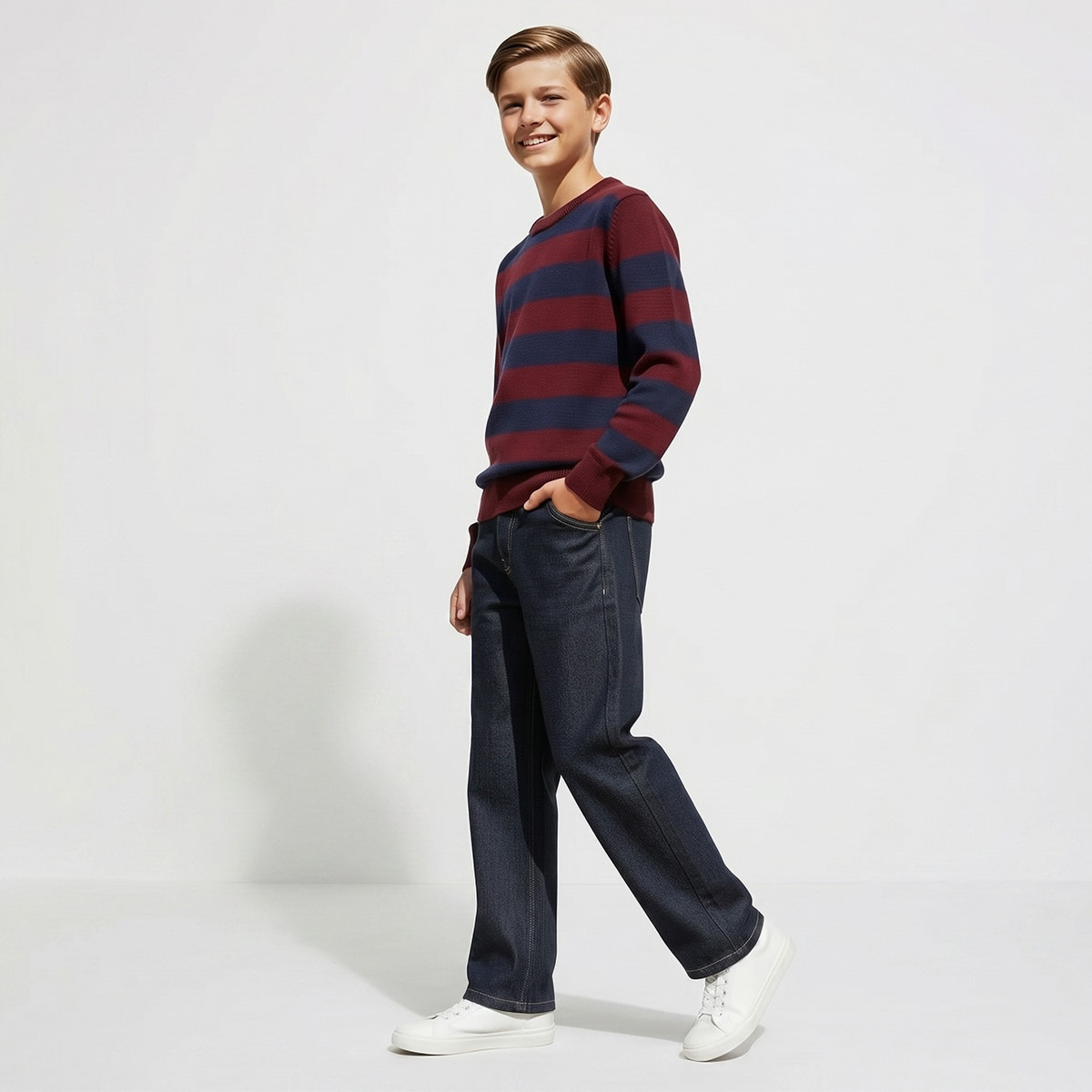 كنزة برقبة ضيقة وخطوط من جونيورز-boys-clothing-jumpersandcardigans-image-5