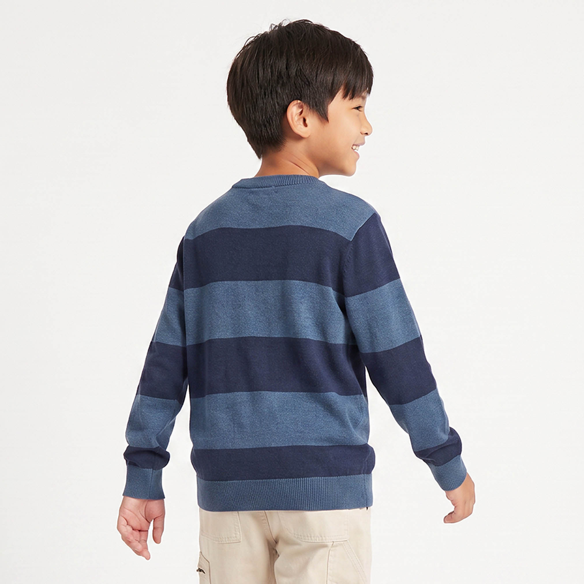 Juniors Striped Sweater with Long Sleeves-boys-clothing-jumpersandcardigans-image-2