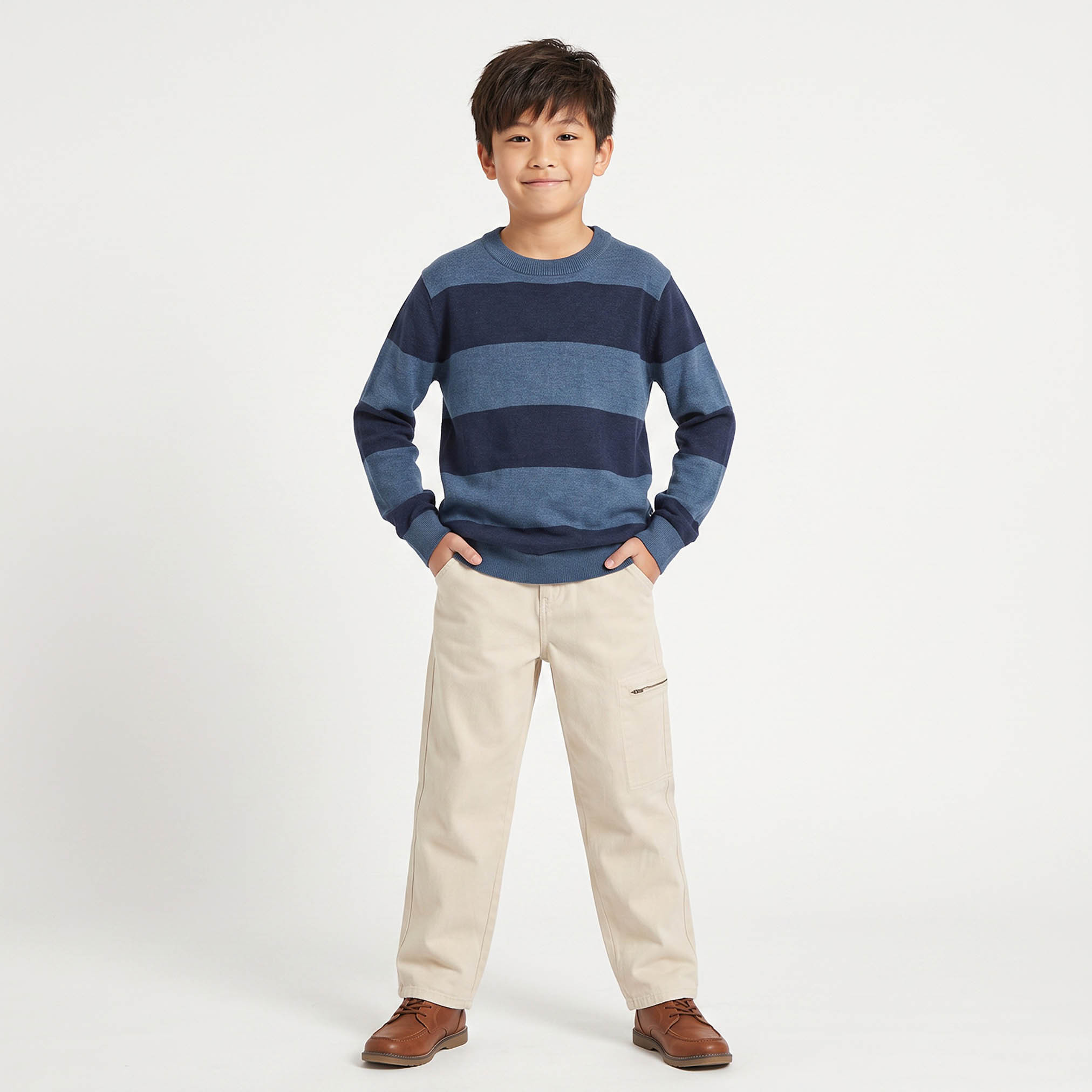 Juniors Striped Sweater with Long Sleeves-boys-clothing-jumpersandcardigans-image-3