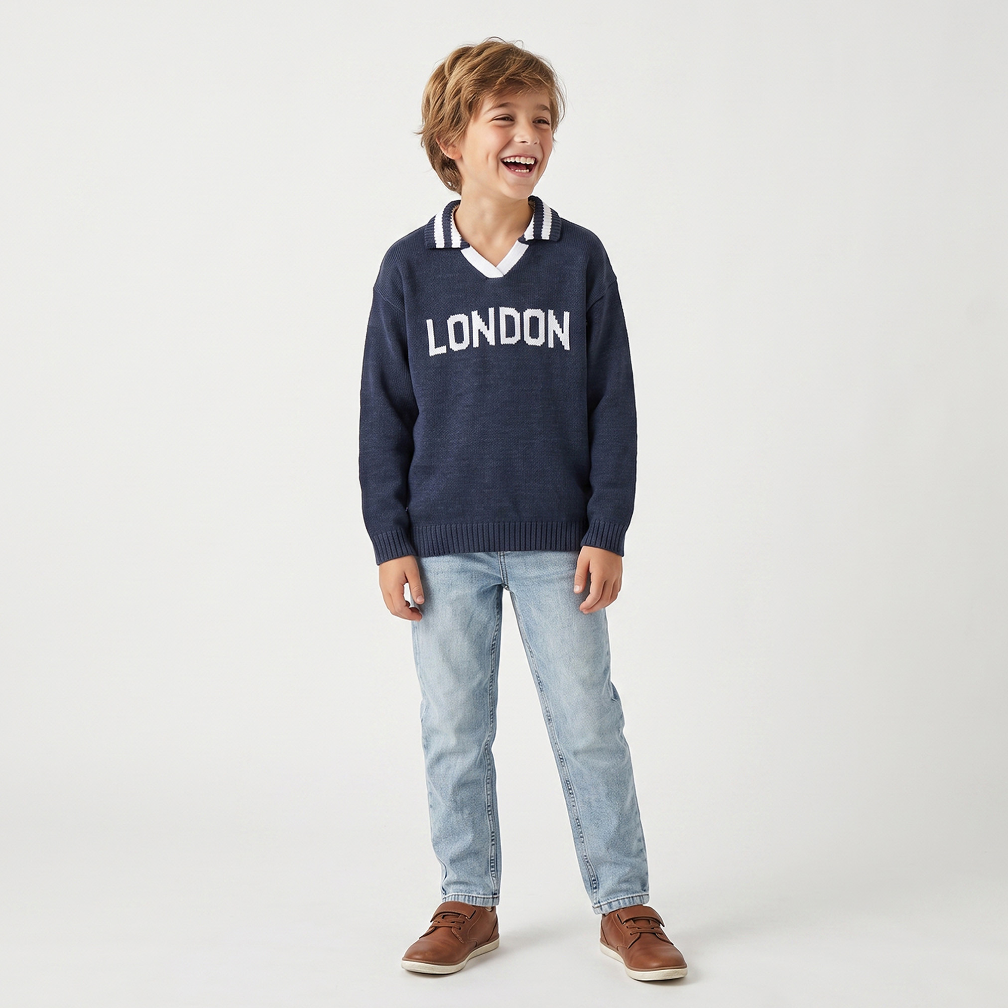 كنزة بطبعات لندن وأكمام طويلة من جونيورز-boys-clothing-jumpersandcardigans-image-3
