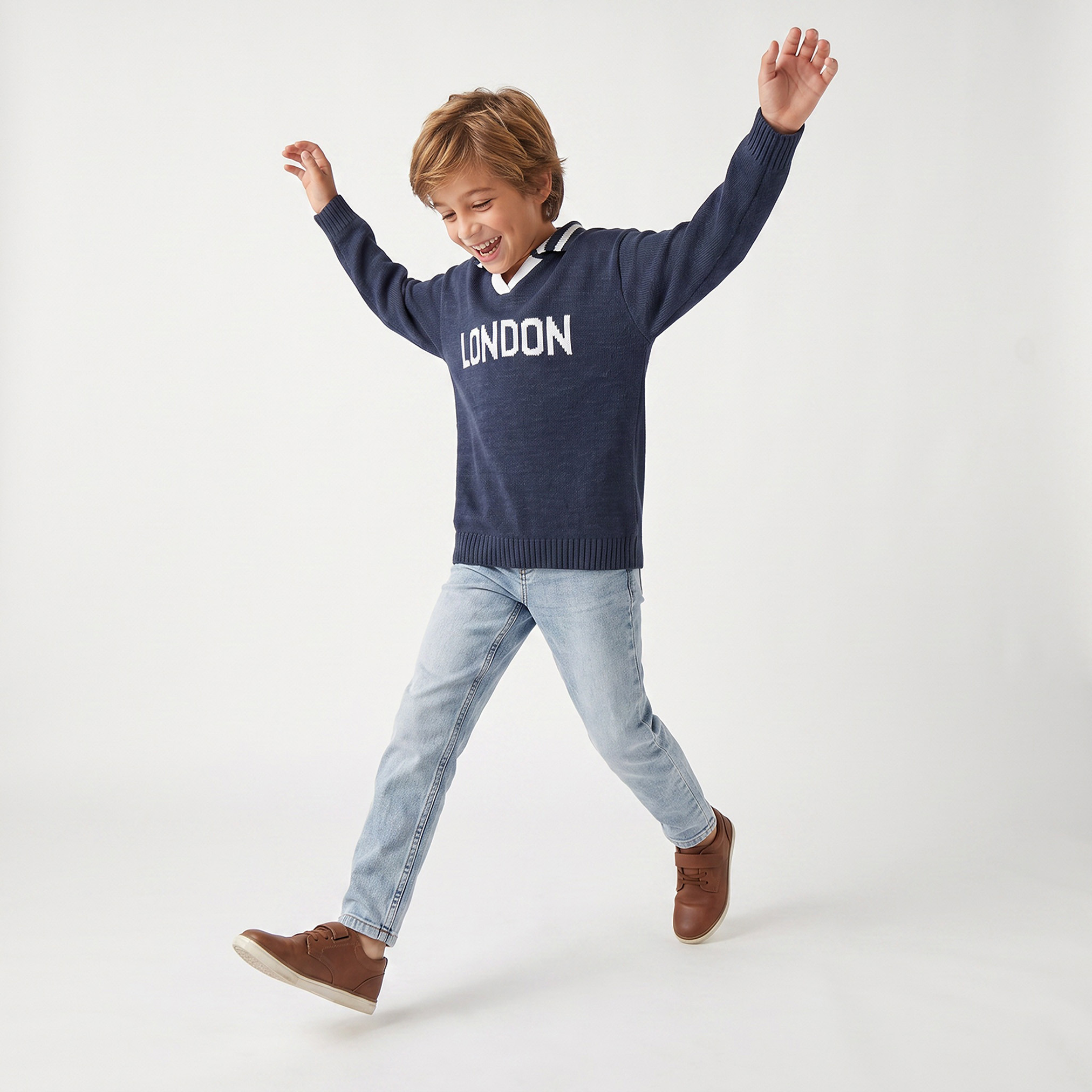 كنزة بطبعات لندن وأكمام طويلة من جونيورز-boys-clothing-jumpersandcardigans-image-4
