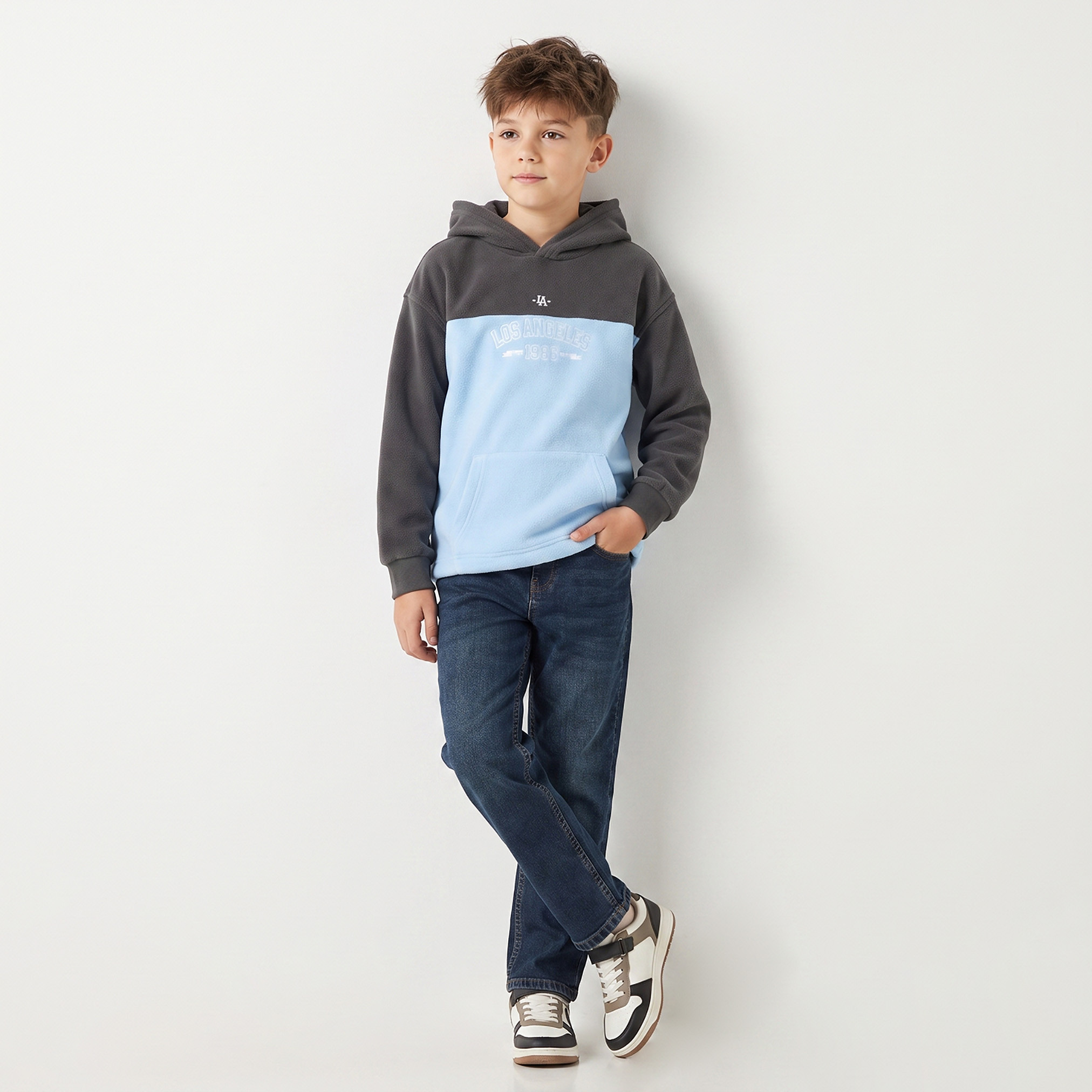 سويت شيرت بقوالب ملونة وقبعة وأكمام طويلة من جونيورز-boys-clothing-winterwear-sweatshirts-image-3