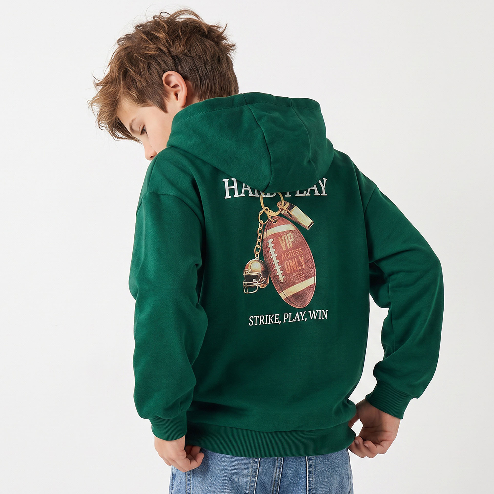 سويت شيرت بأكمام طويلة بطبعات كرة القدم الأمريكية من جونيور-boys-clothing-winterwear-sweatshirts-image-1